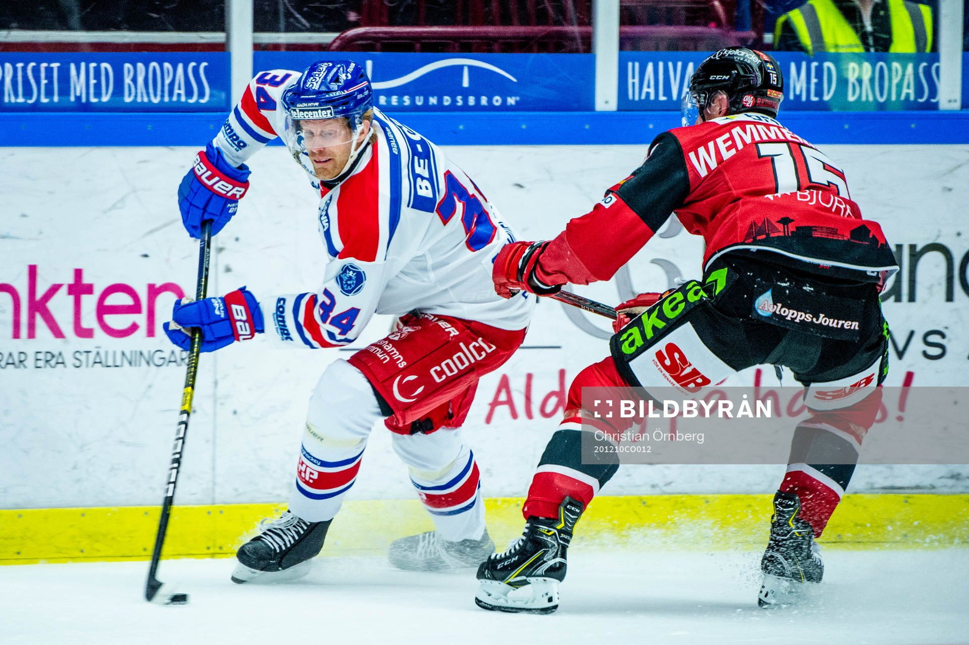 Oskarshamns Philip Samuelsson mot Malmö Redhawks Axel