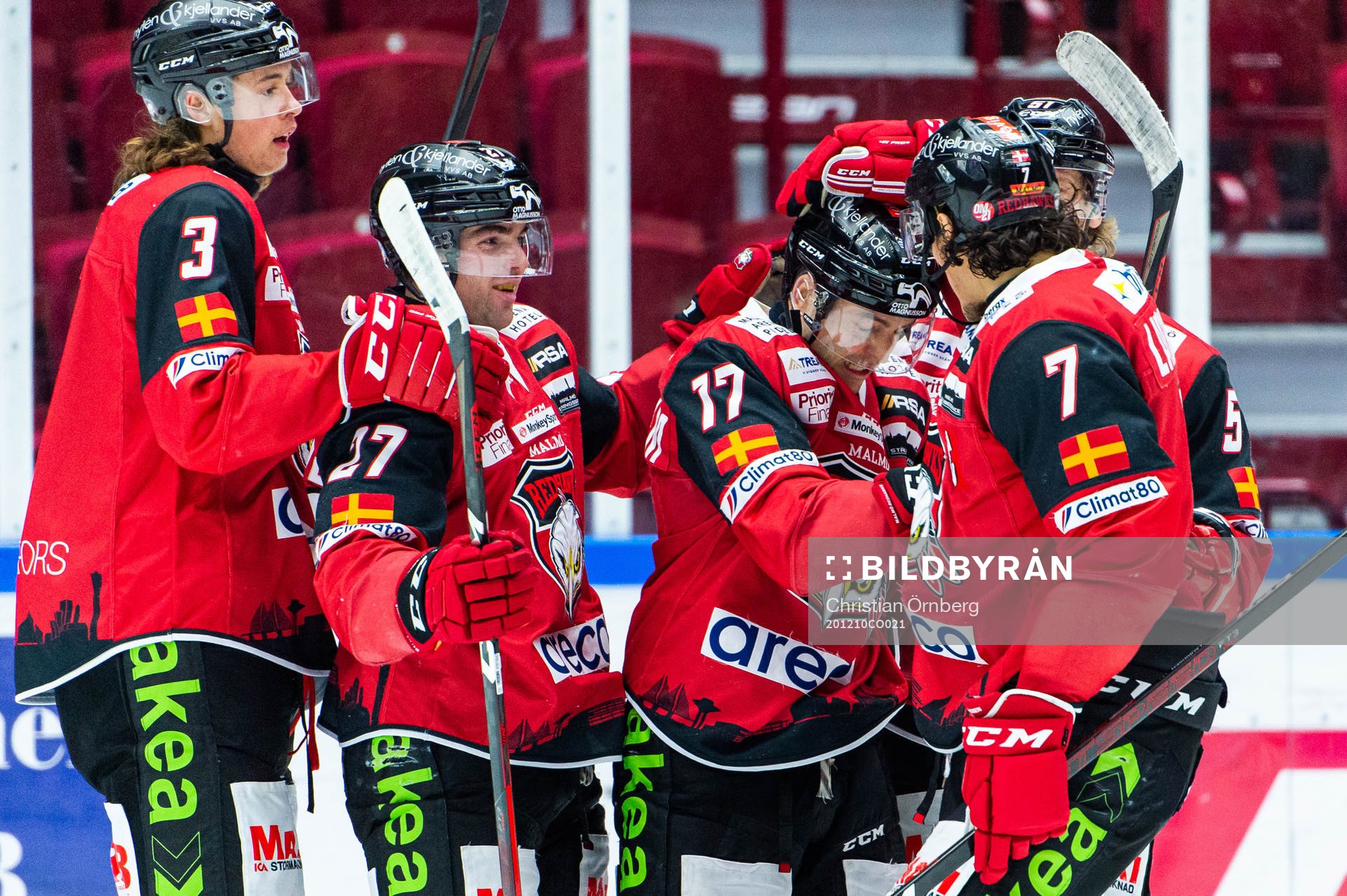 Malmö Redhawks Malte Setkov, Helge Grans, Pathrik
