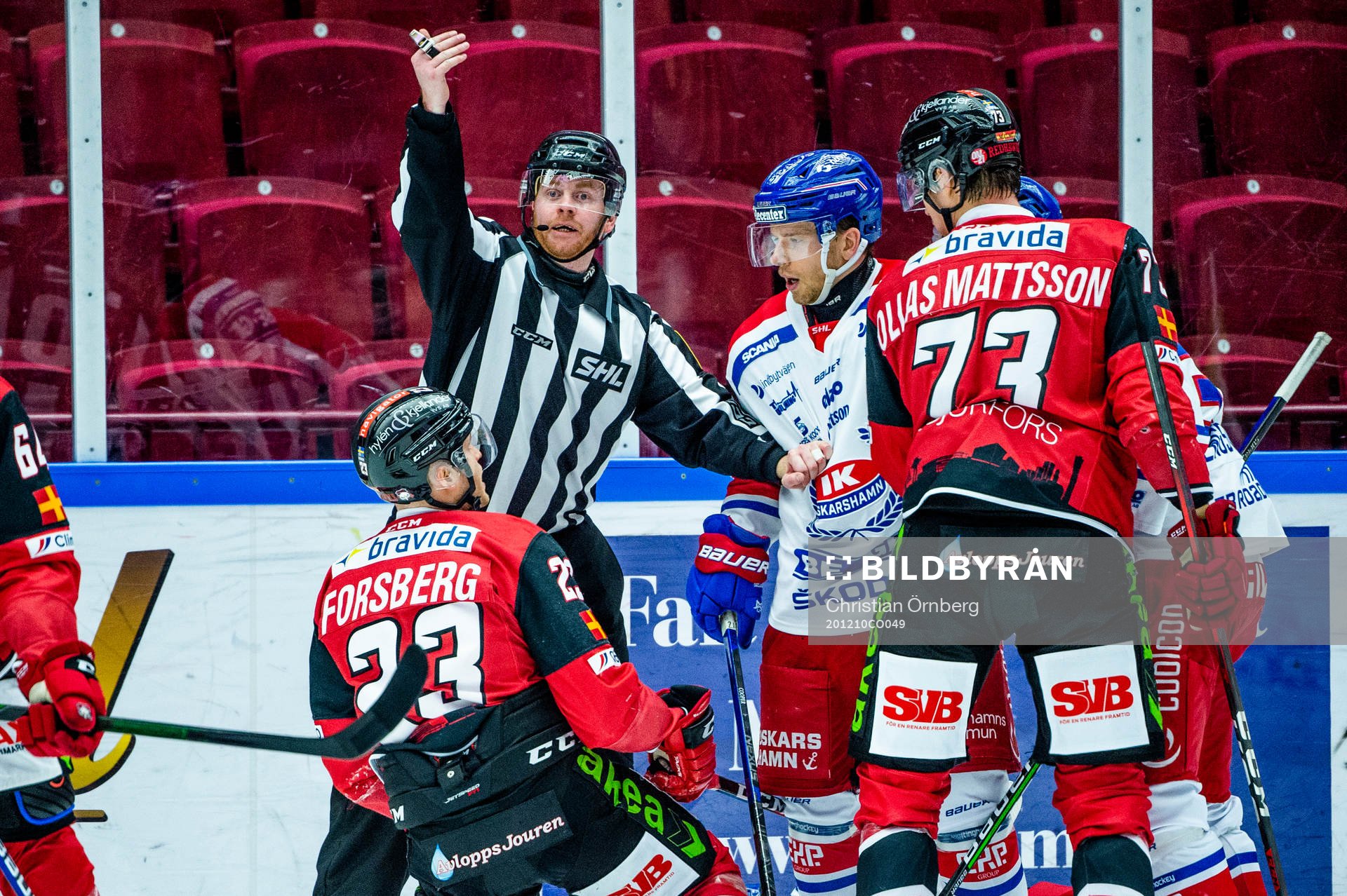 Malmö Redhawks Christoffer Forsberg utvisas