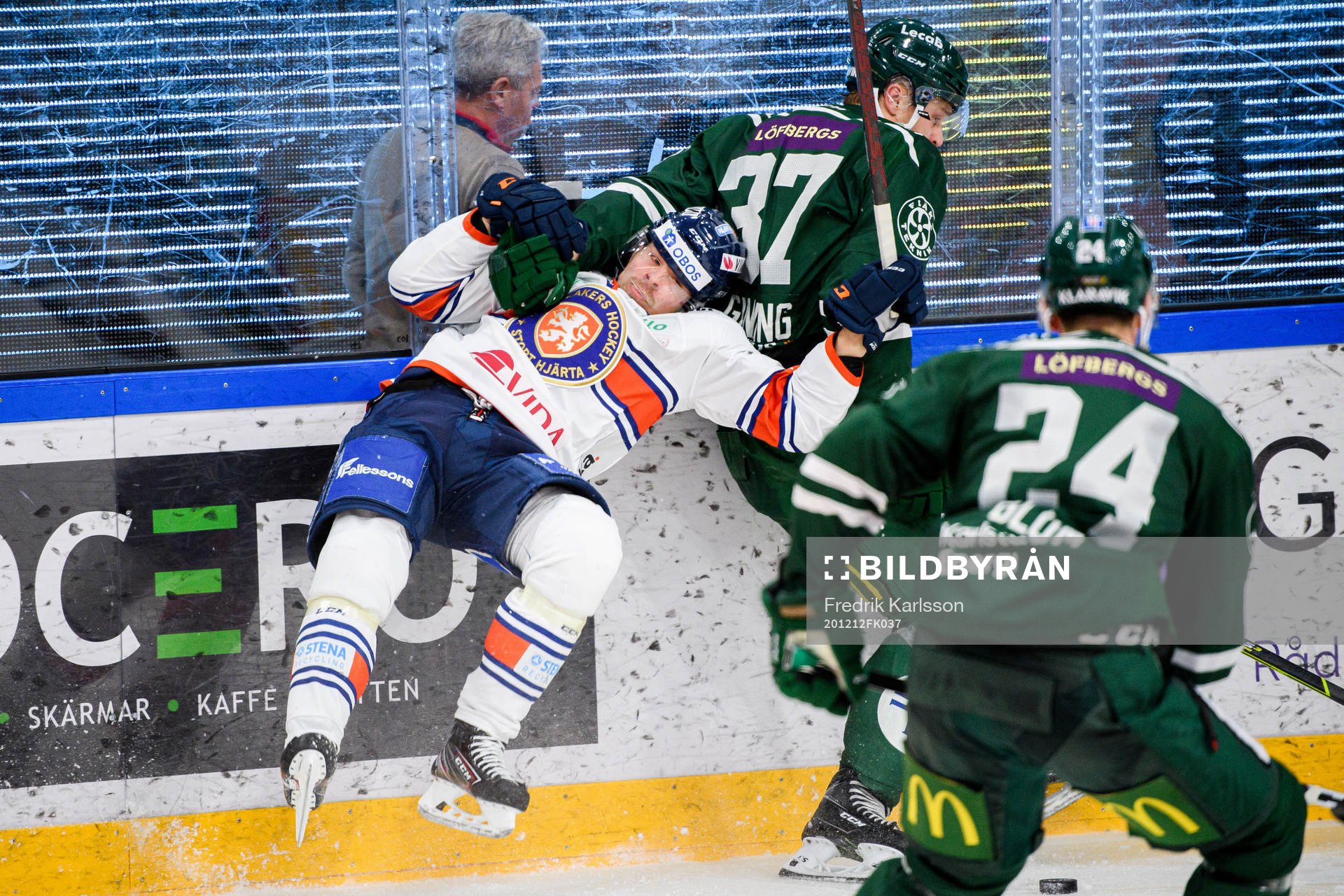 Växjös Emil Forslund och Färjestads Adam Ginning
