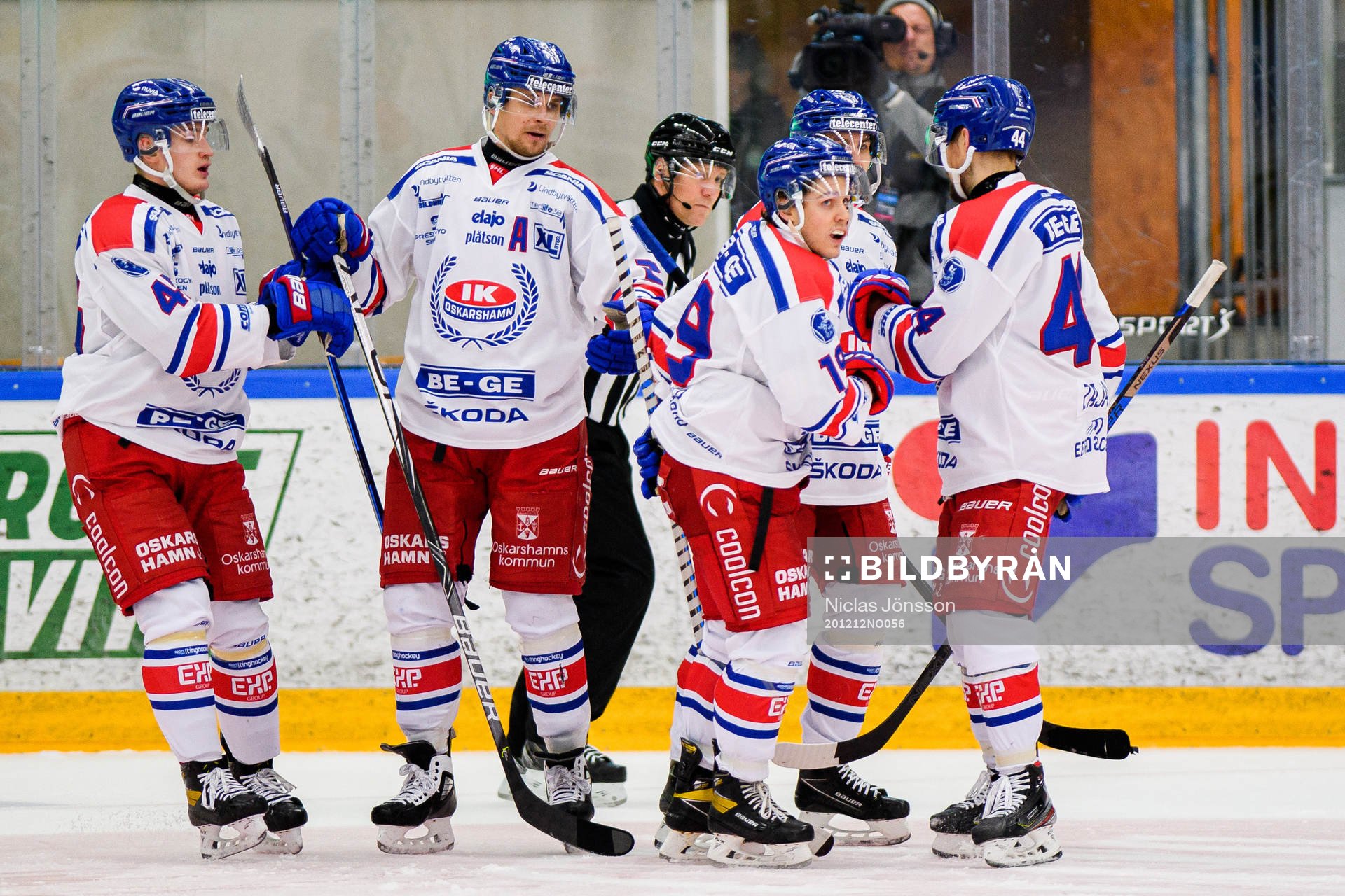 Oskarshamns spelare jublar