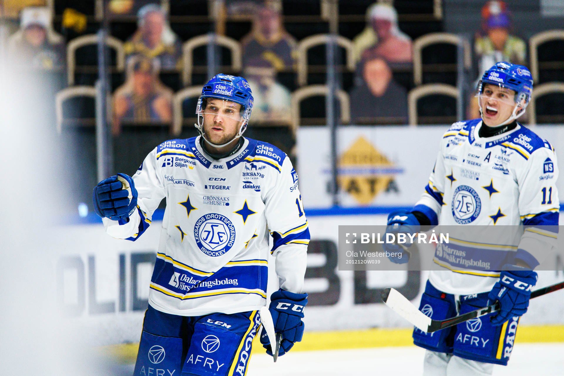 Leksands Fredrik Forsberg och Martin Karlsson jublar