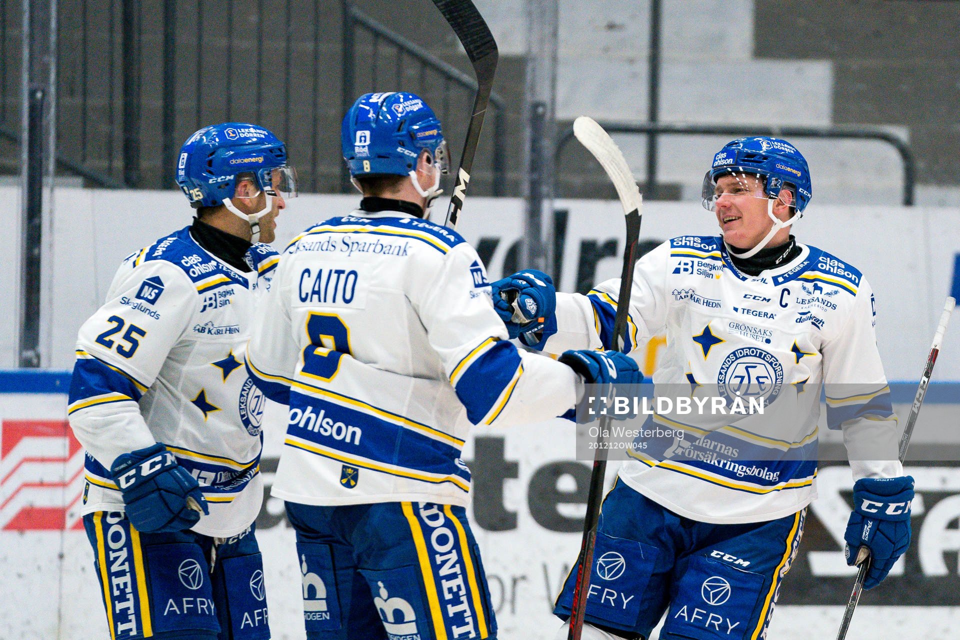 Leksands Patrik Zackrisson , Matt Caito och Carter Camper