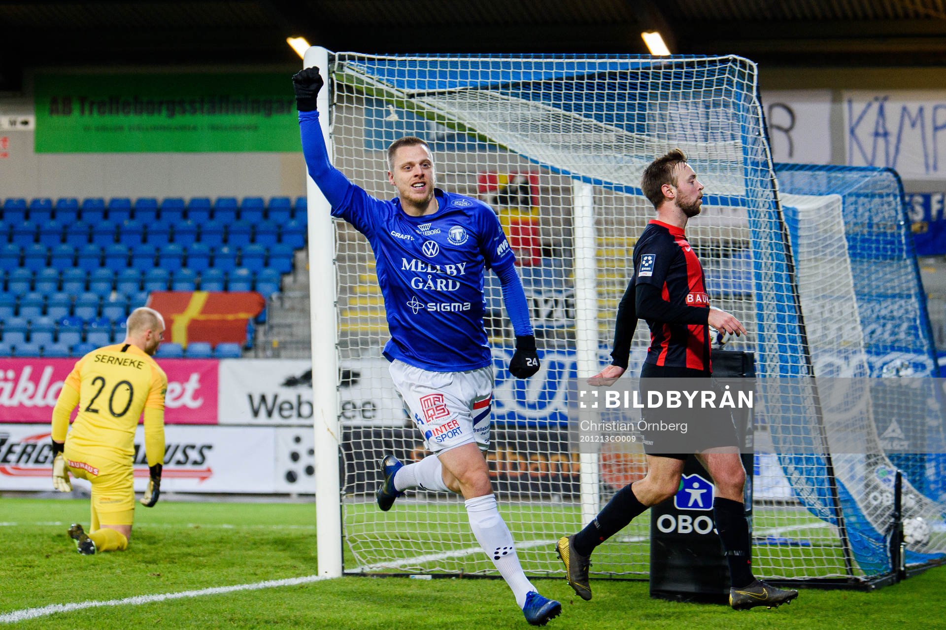 Trelleborgs Mattias Håkansson jublar