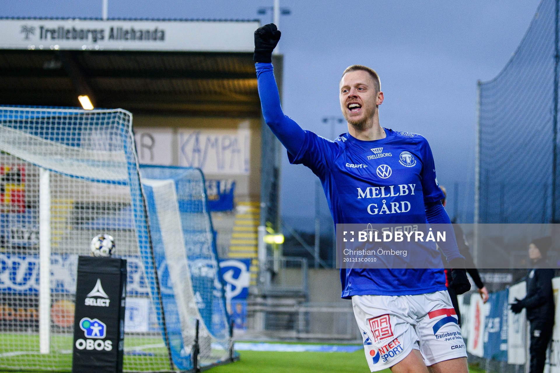 Trelleborgs Mattias Håkansson jublar