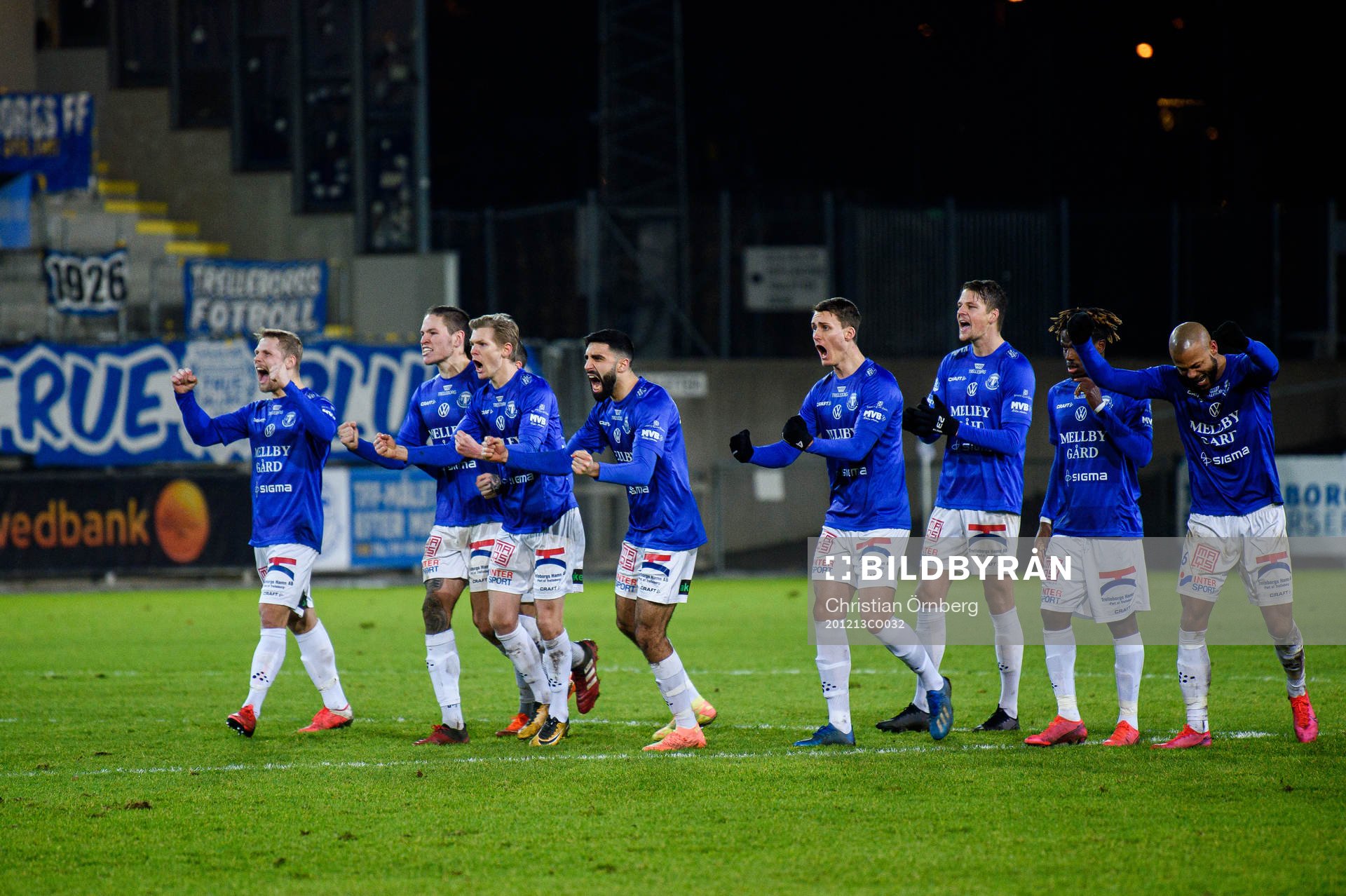 Trelleborgs spelare jublar