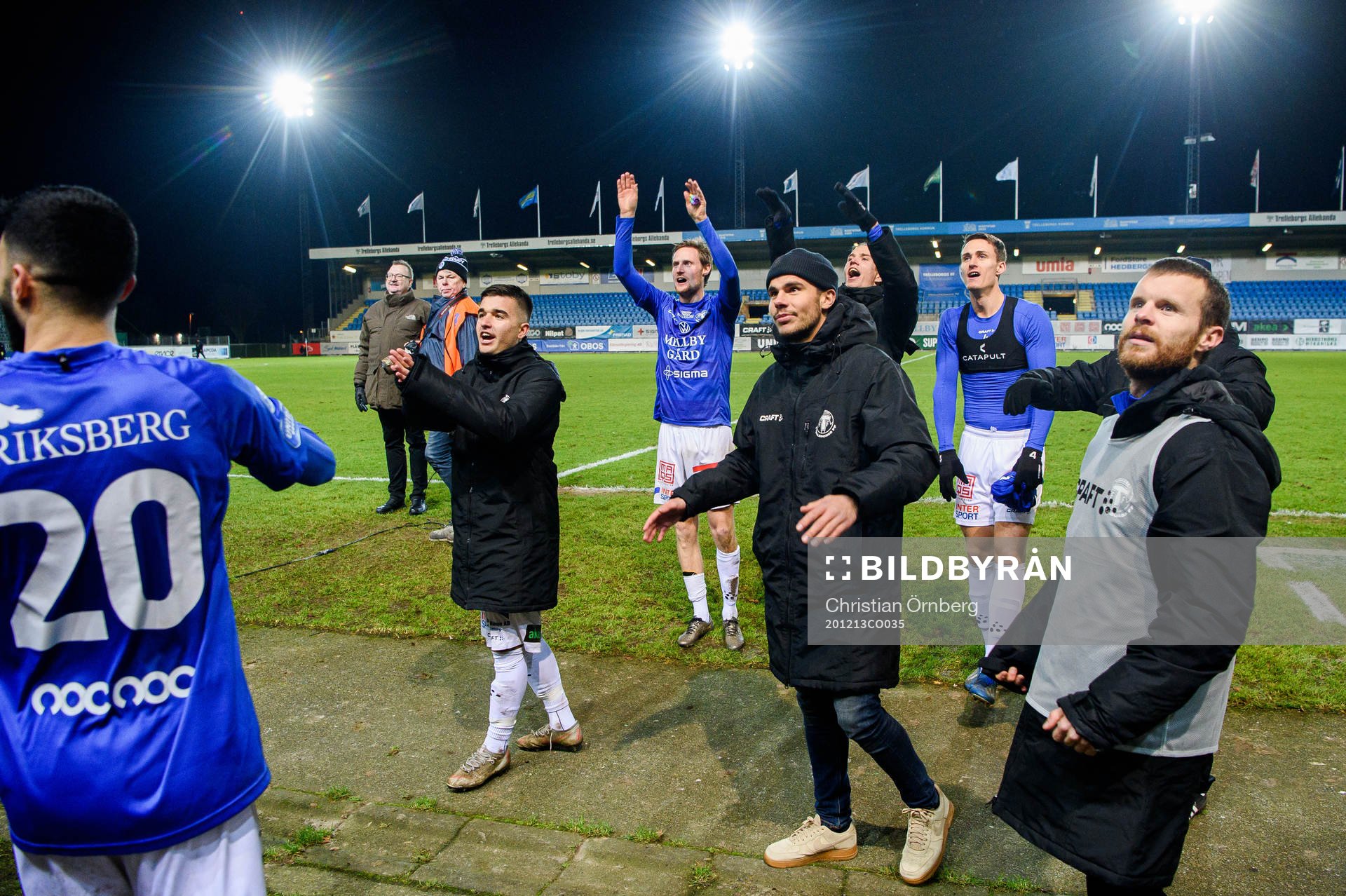 Trelleborgs spelare jublar