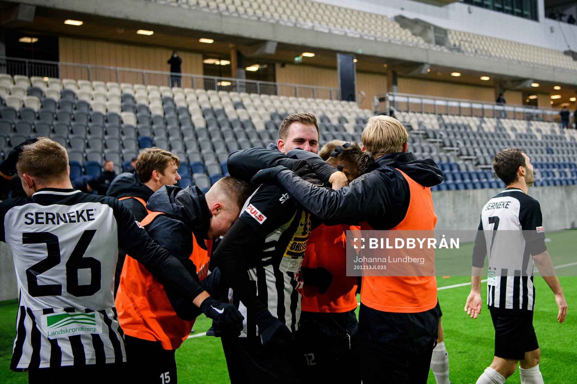 Landskronas spelare jublar