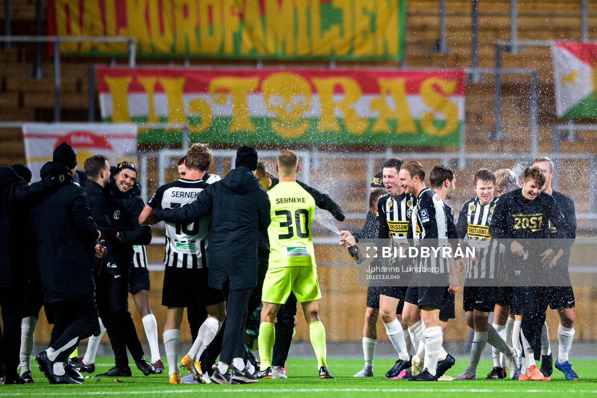 Landskronas spelare jublar