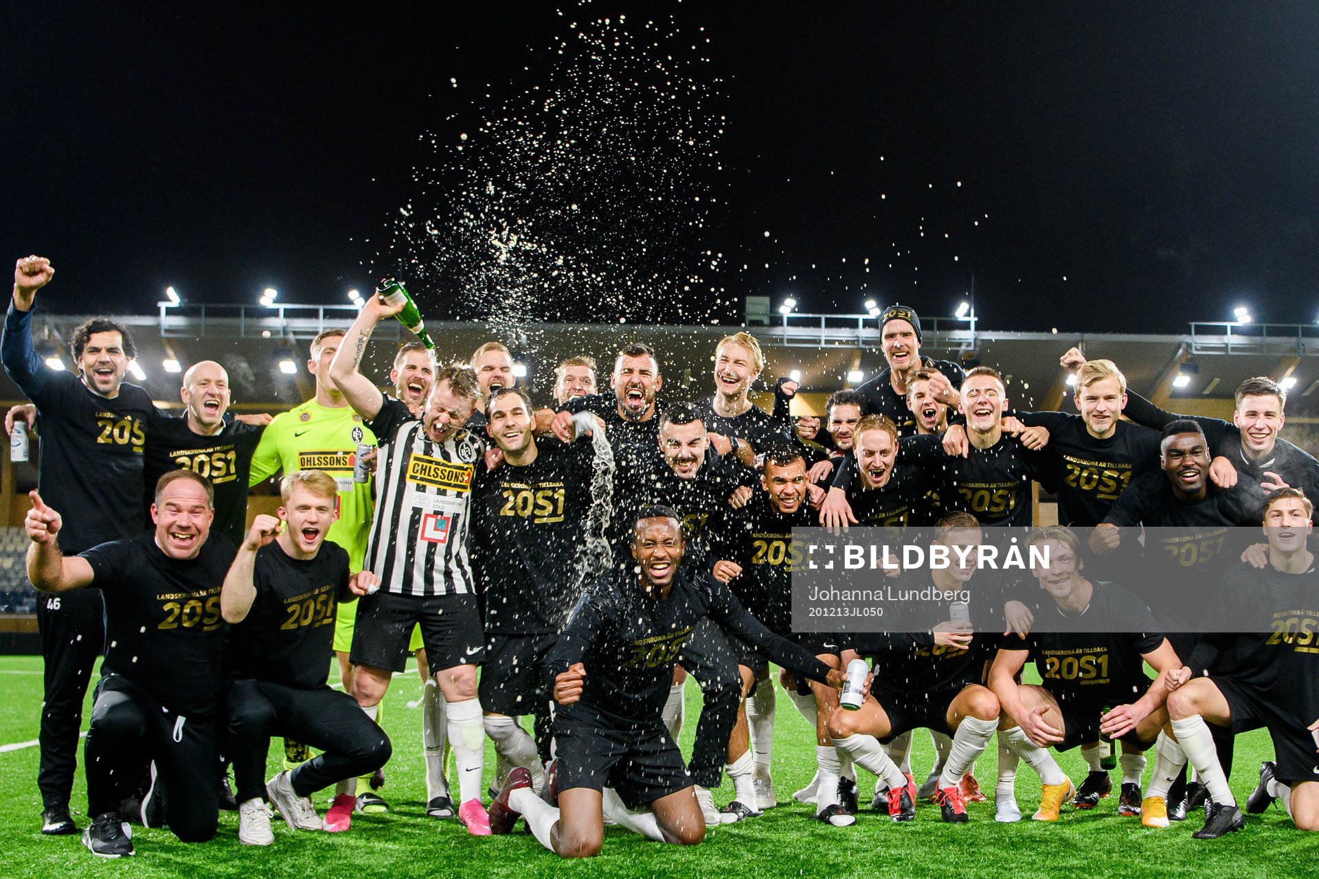 Landskronas spelare jublar