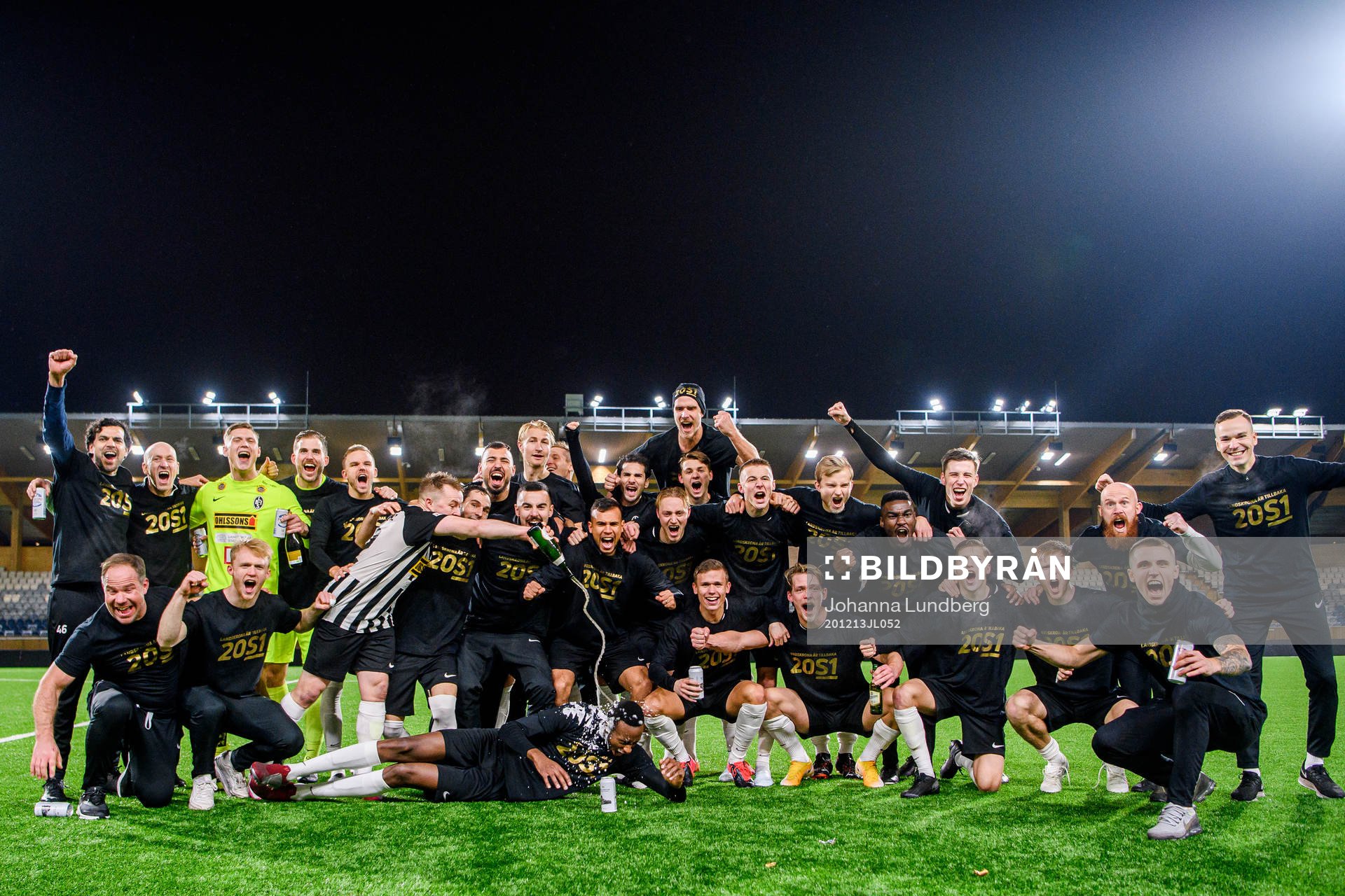 Landskronas spelare jublar