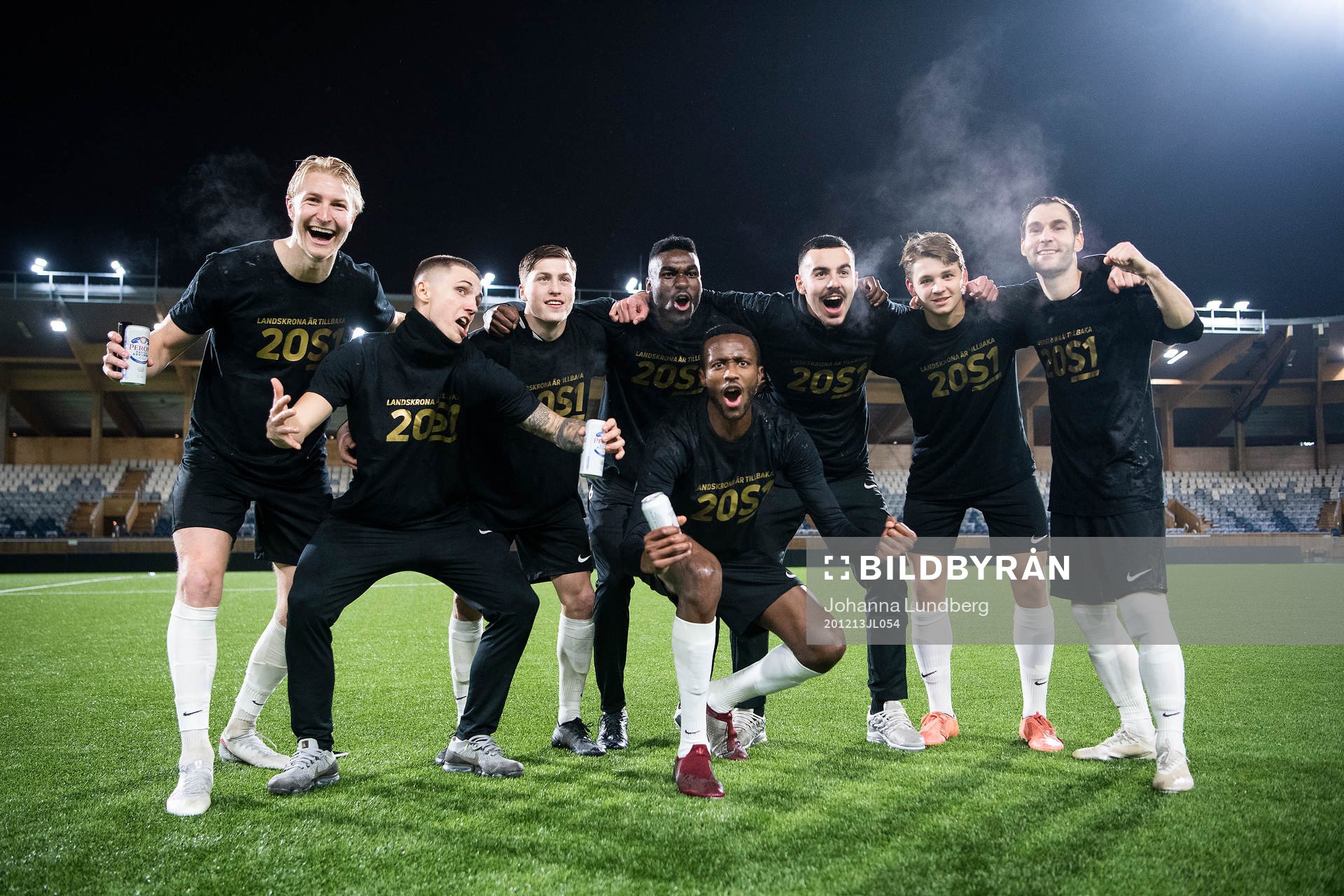 Landskronas spelare jublar