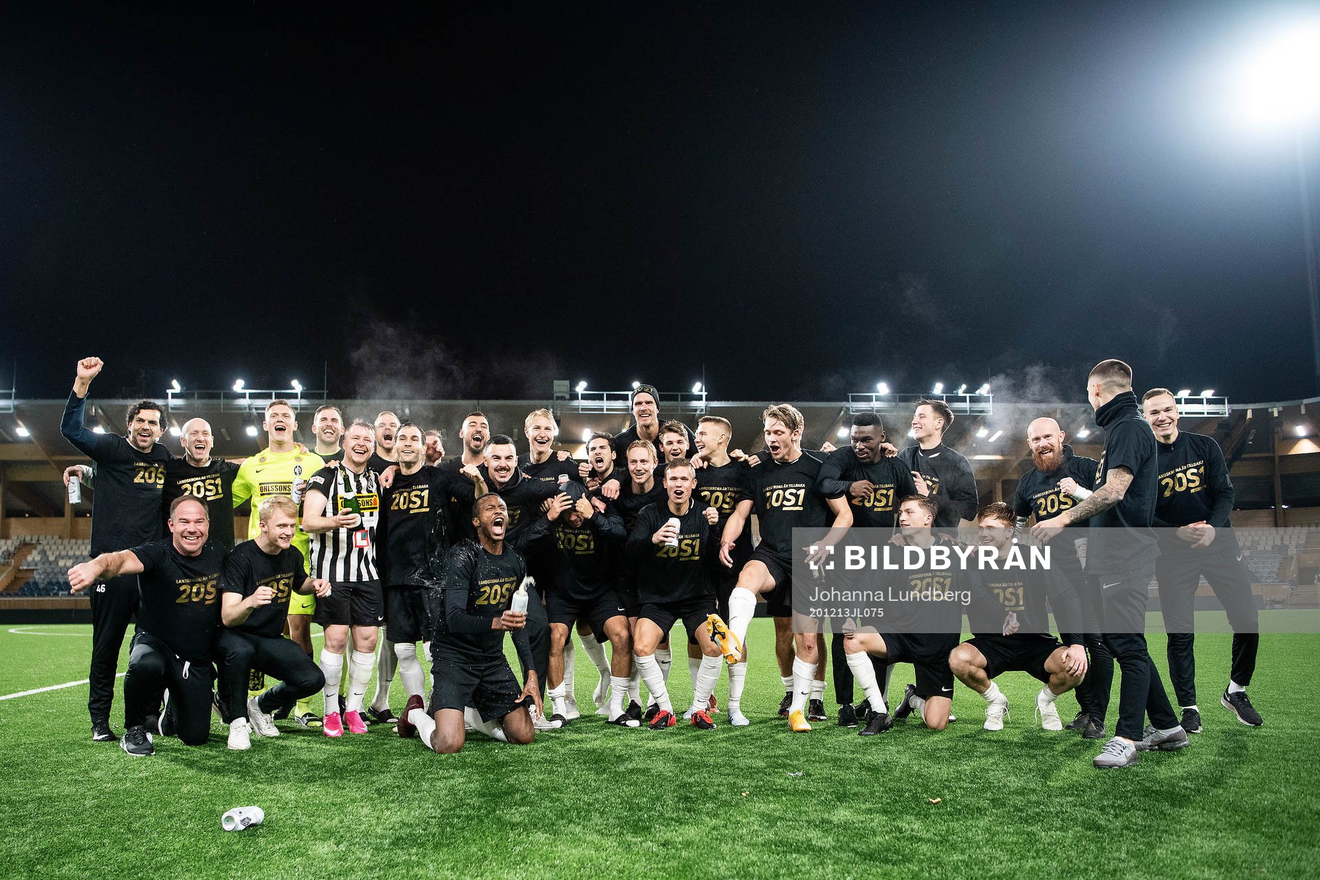 Landskronas spelare jublar