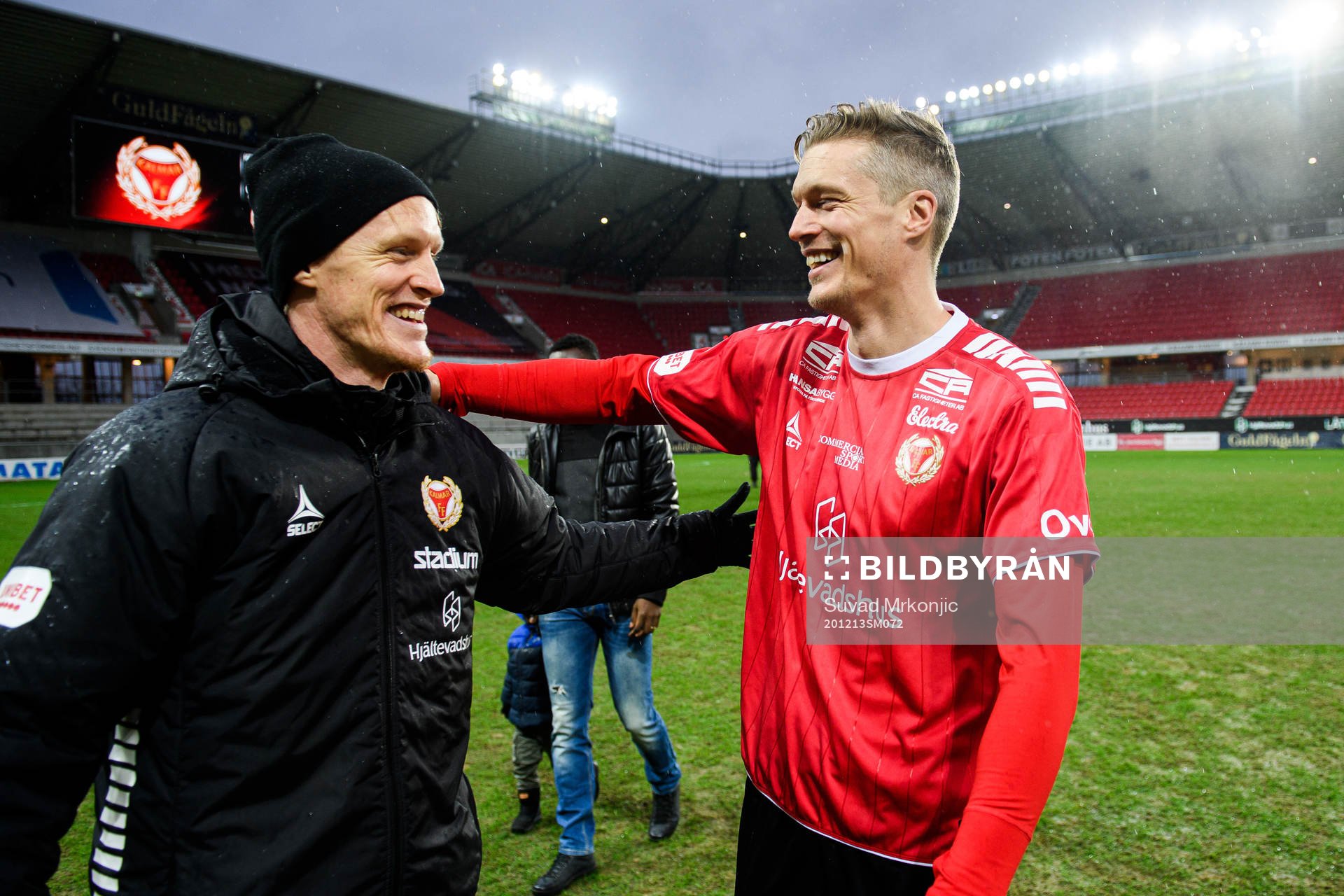Kalmars assisterande tränare Rasmus Elm och Viktor Elm
