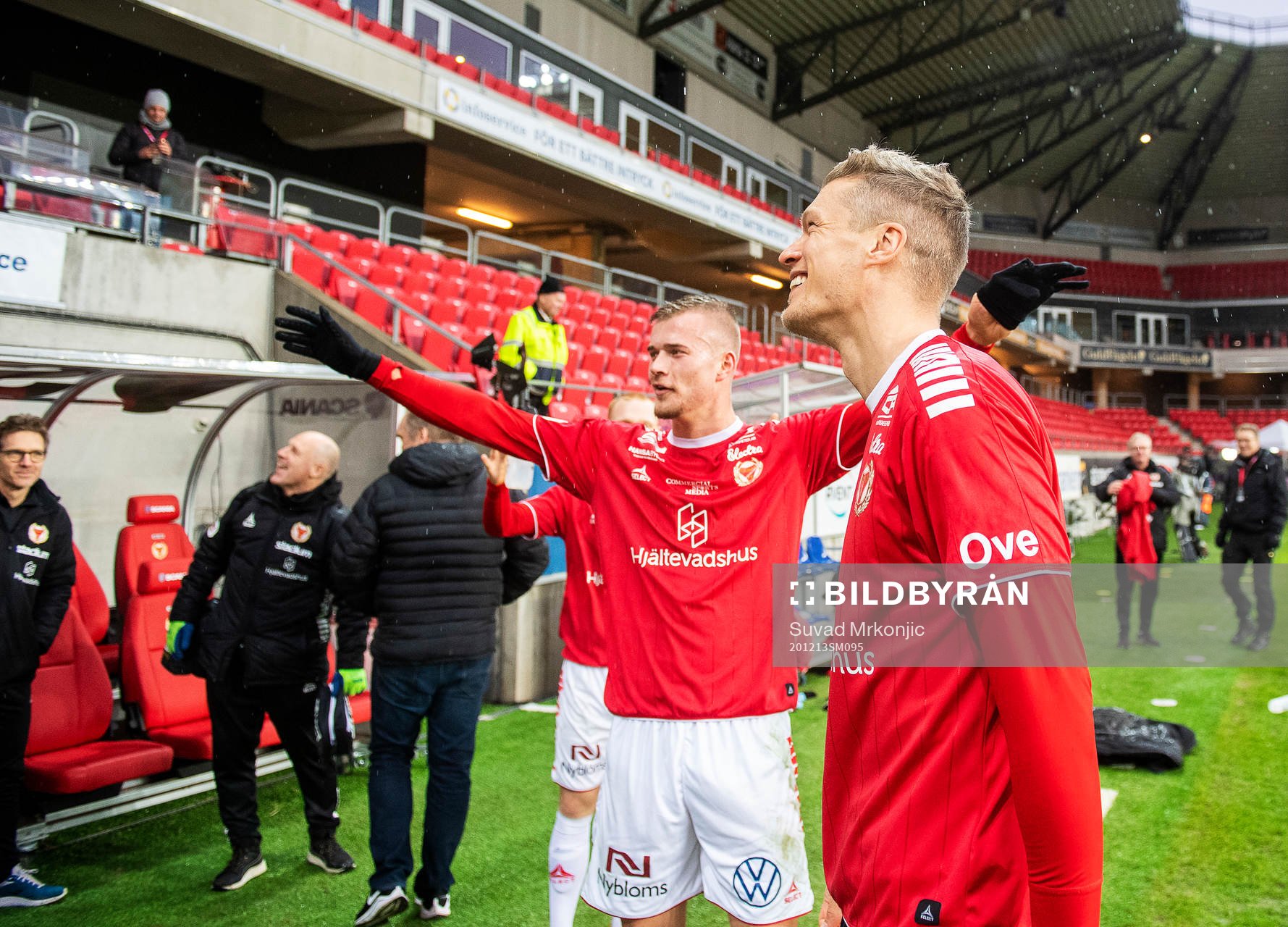 Kalmars Viktor Elm och Alexander Ahl Holmström jublar