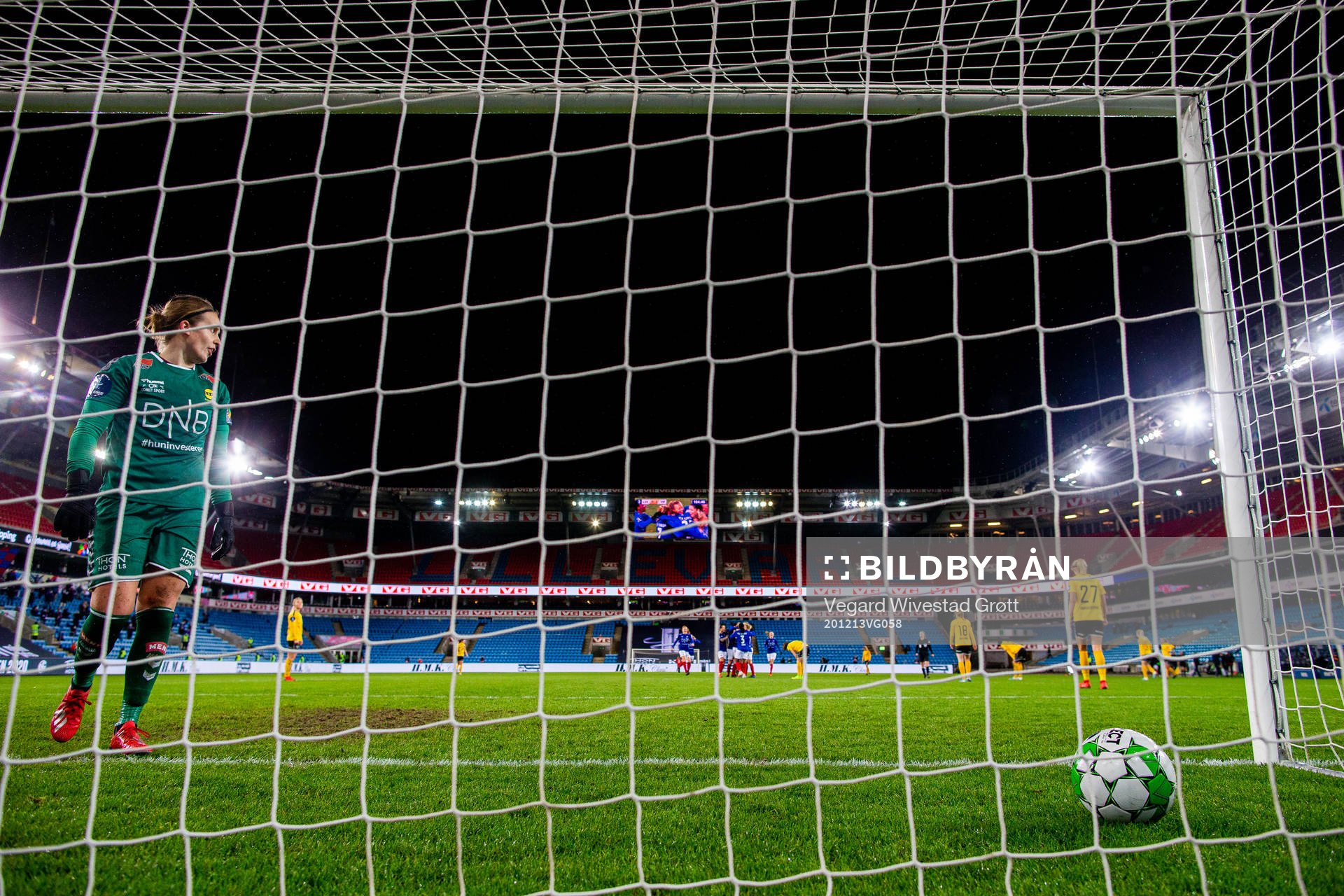 Goalkeeper Ida Norstrøm of LSK Kvinner looks dejected