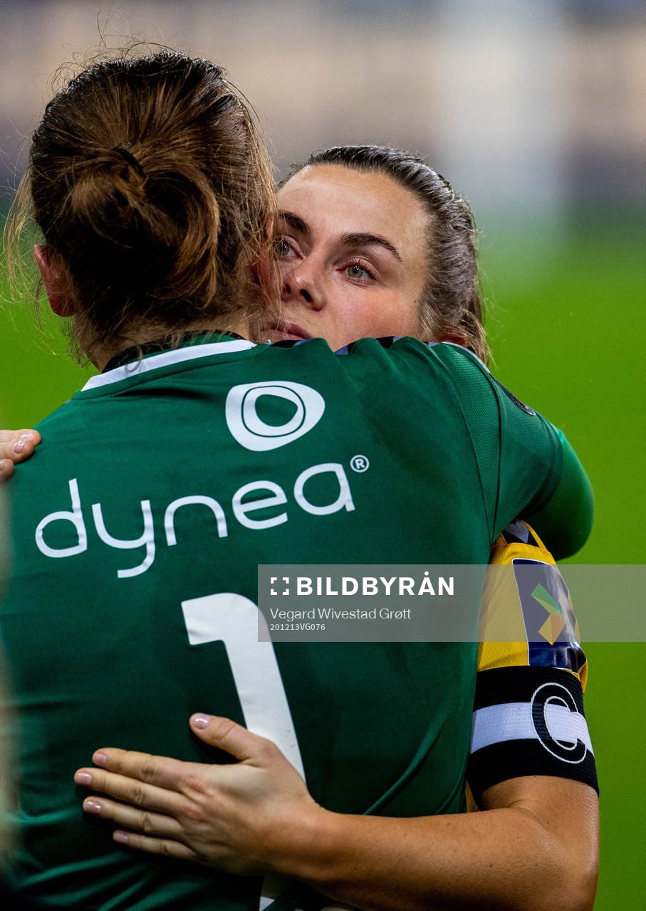 Emilie Bosshard Haavi of LSK Kvinner looks dejected