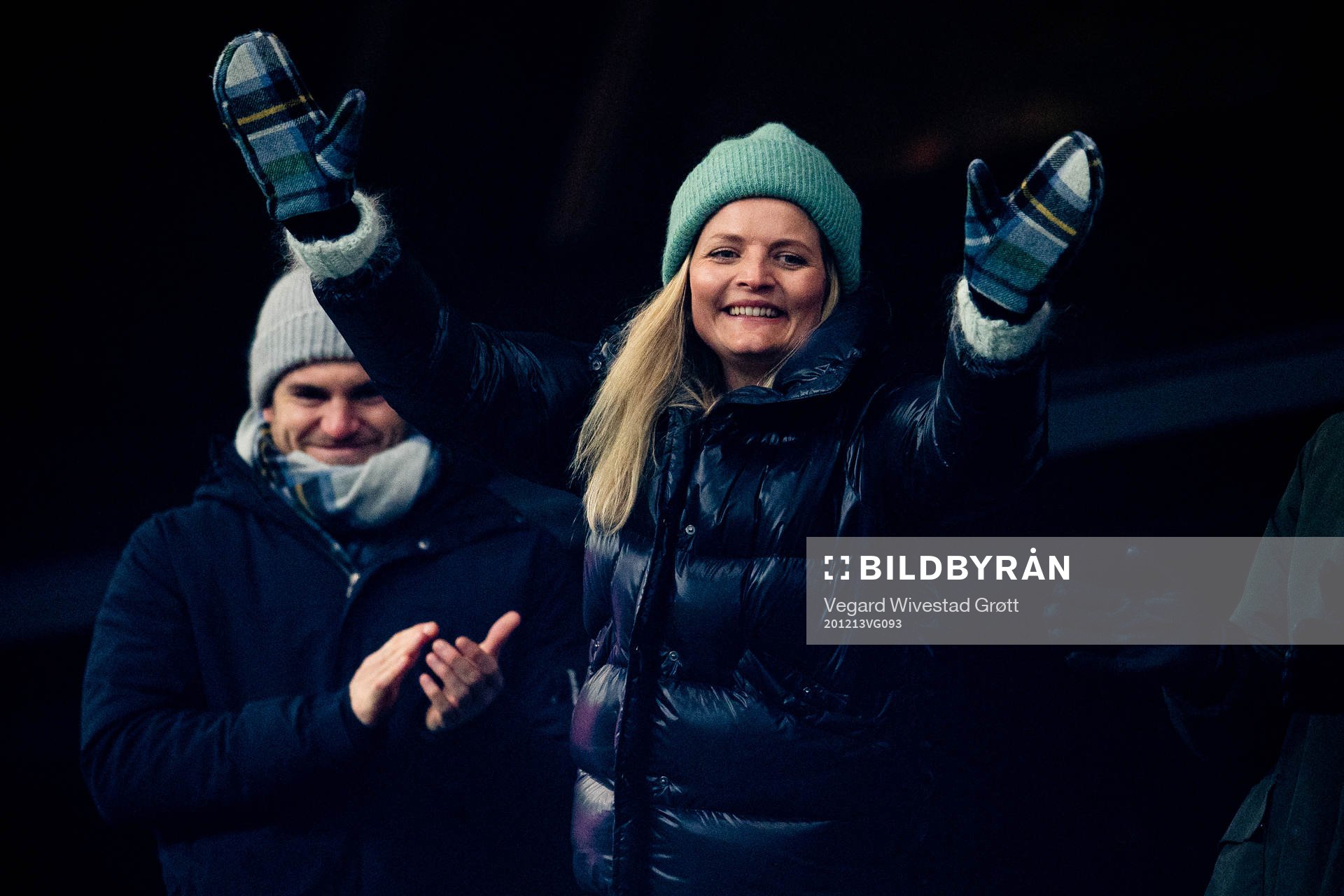 Tina Wesselsen, head of sponsorships at DNB, in the stands