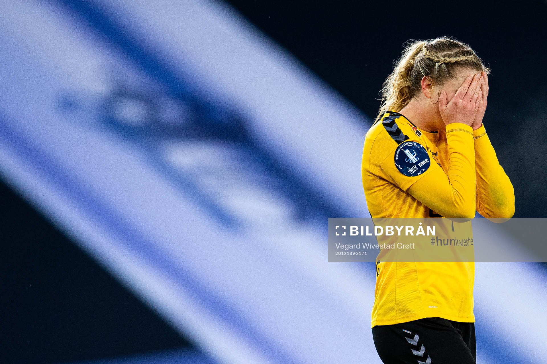 Sophie Haug of LSK Kvinner looks dejected