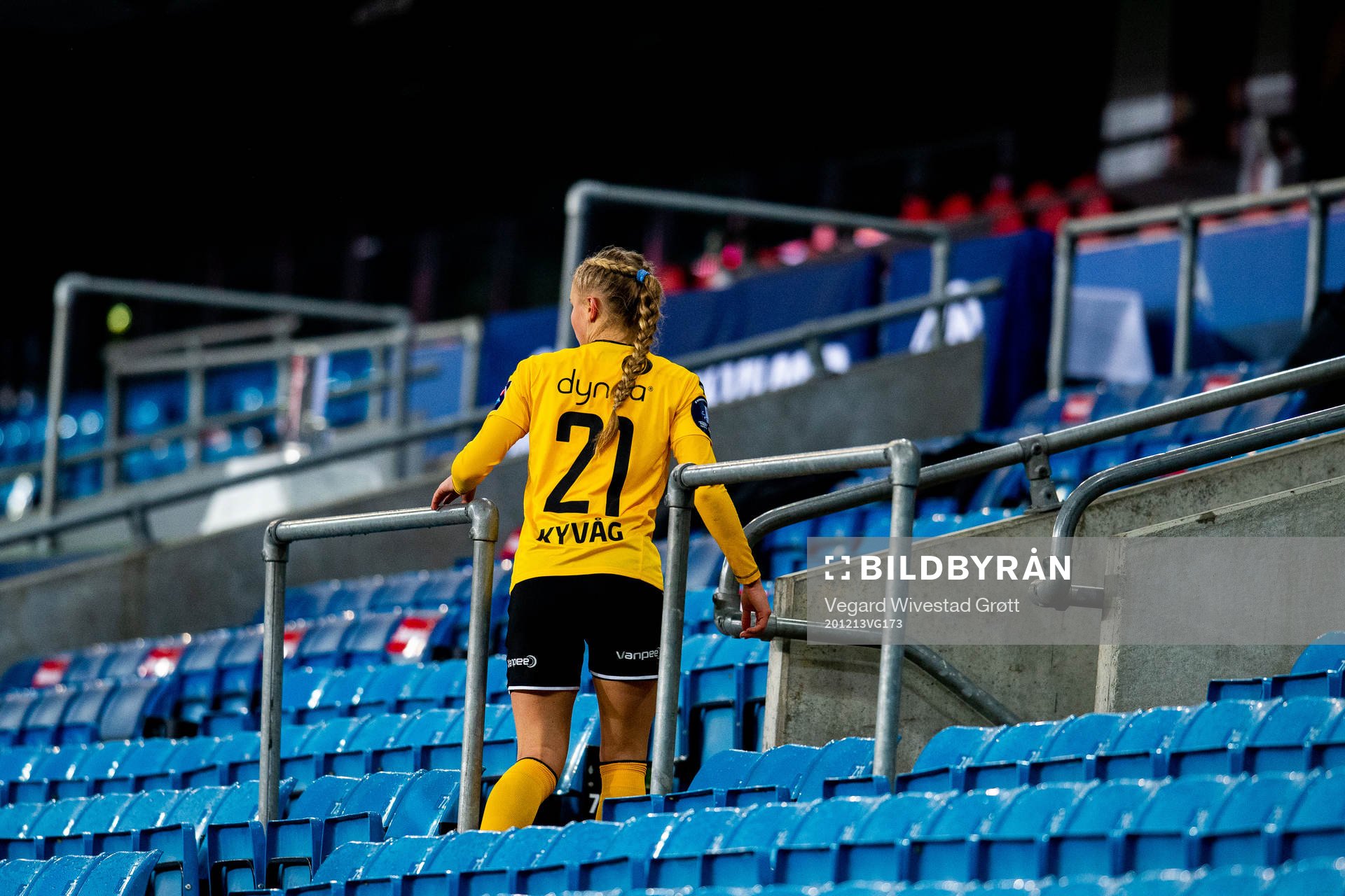 Thea Kyvåg of LSK Kvinner is being substituted