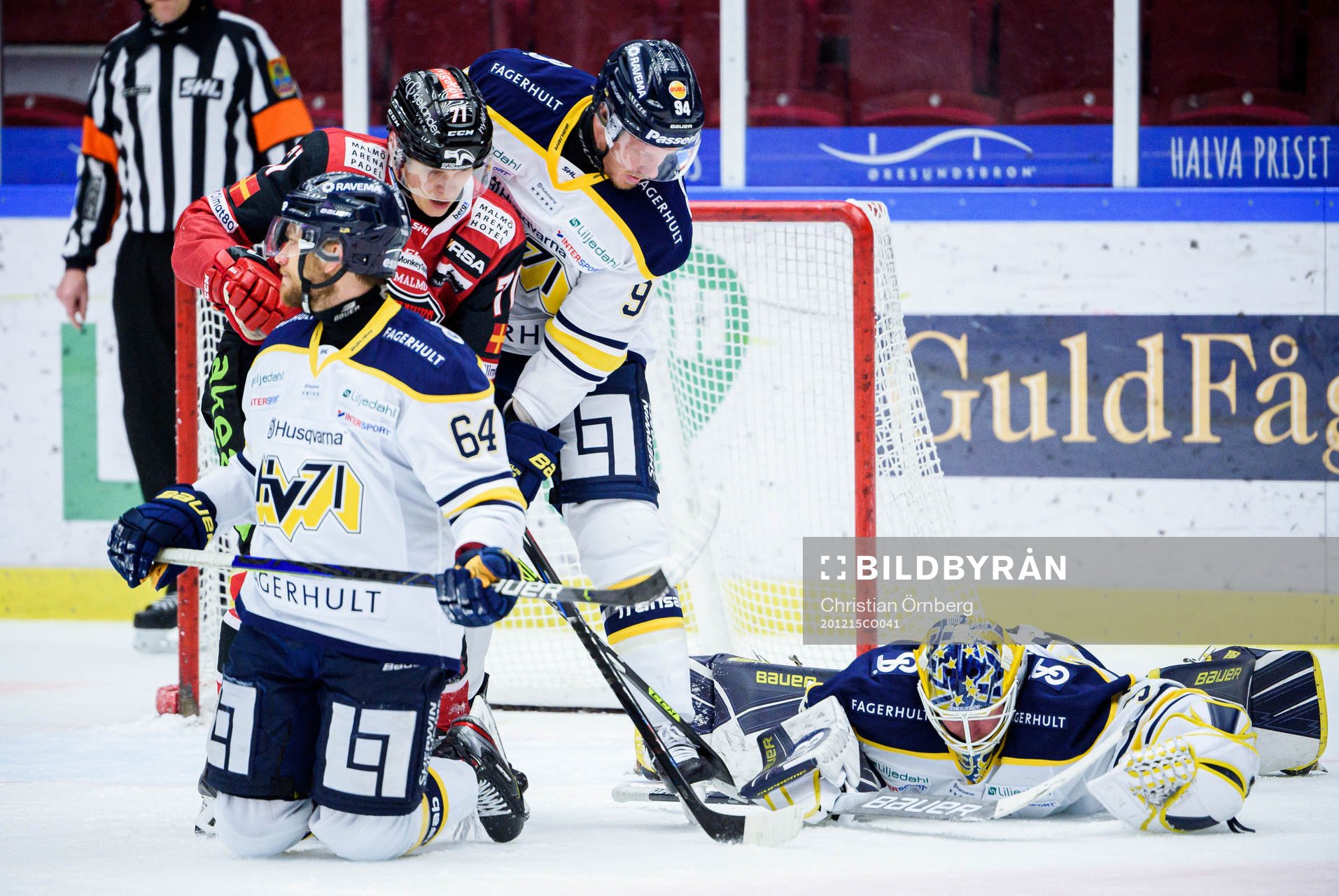 s Eric Martinsson , Didrik Strömberg och målvakt Jonas