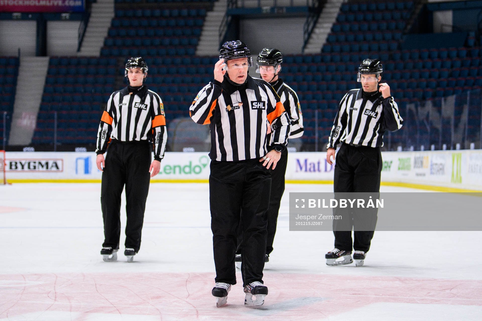 Domare Wolmer Edquist, Christoffer Holm, Daniel Persson och