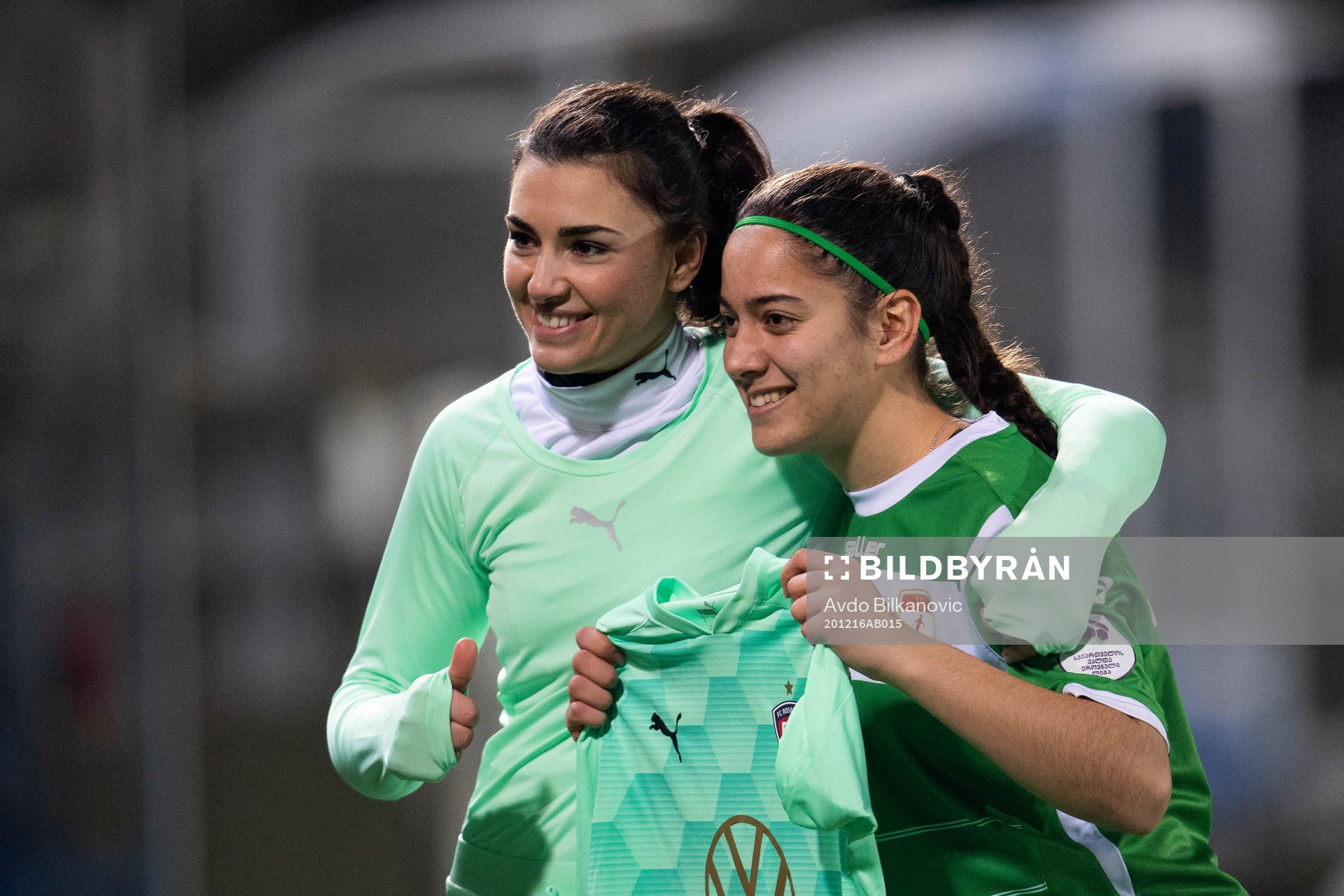 Rosengårds goalkeeper Zecira Musovic and Lanchkhti