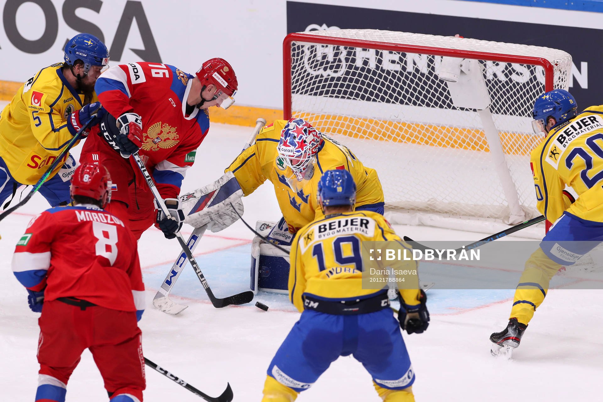 Goalkeeper Magnus Hellberg of Sweden