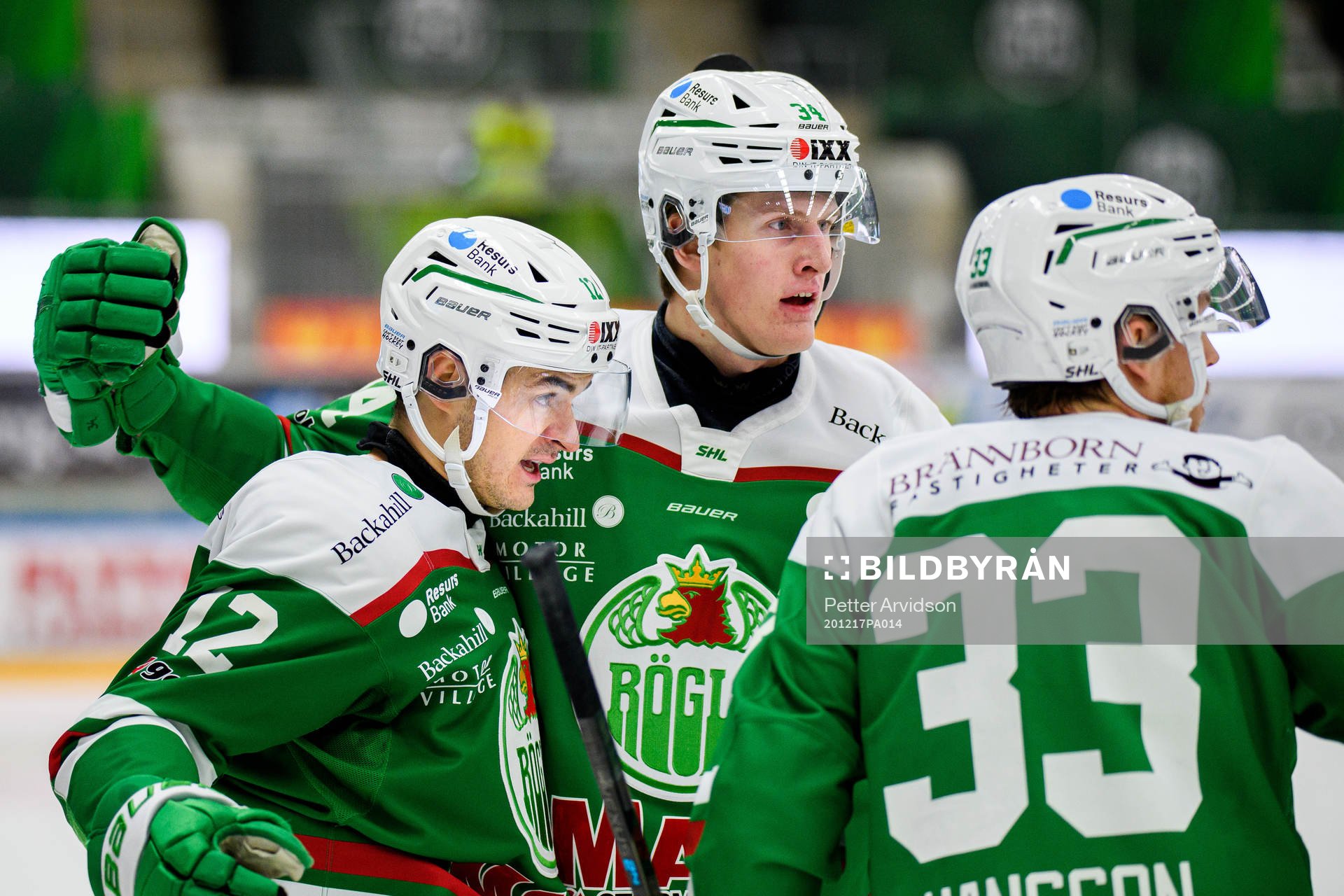 Rögles Brady Ferguson och Adam Edström och Niklas Hansson
