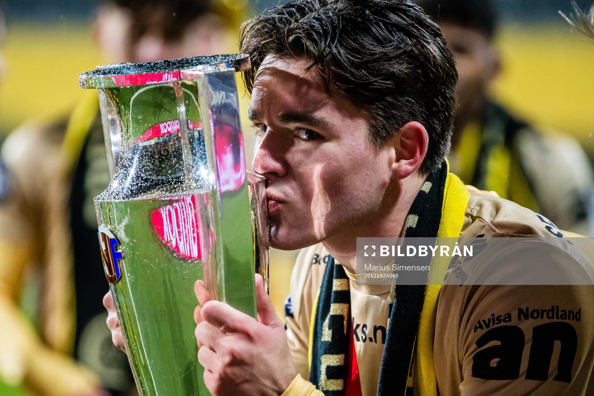 Hugo Vegard Vetlesen of Bodø/Glimt celebrates with the