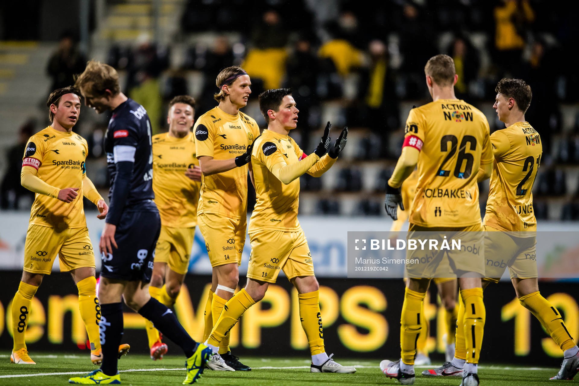Sondre Brunstad Fet of Bodø/Glimt celebrates