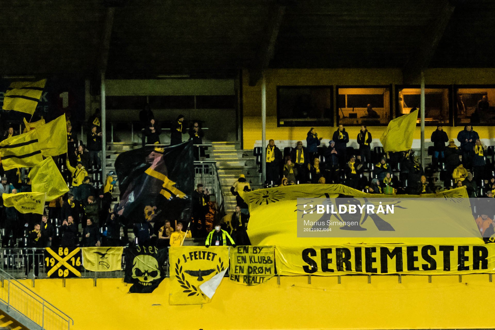 Spectators in the stands