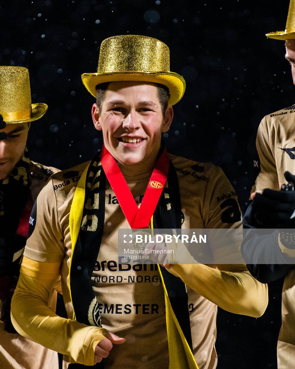 Sondre Brunstad Fet of Bodø/Glimt with the medal