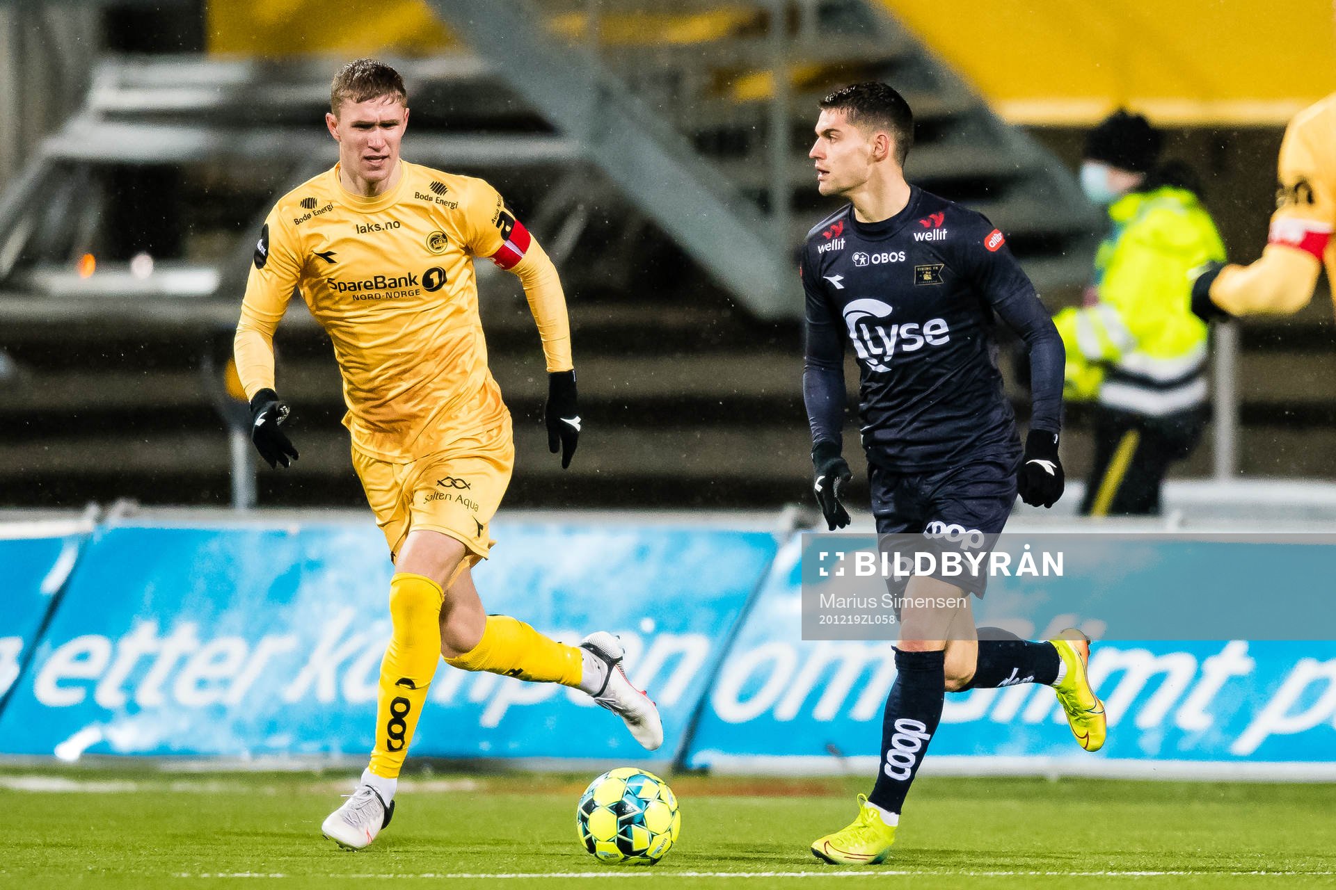 Ola Selvaag Solbakken of Bodø/Glimt and Ylldren Ibrahimaj