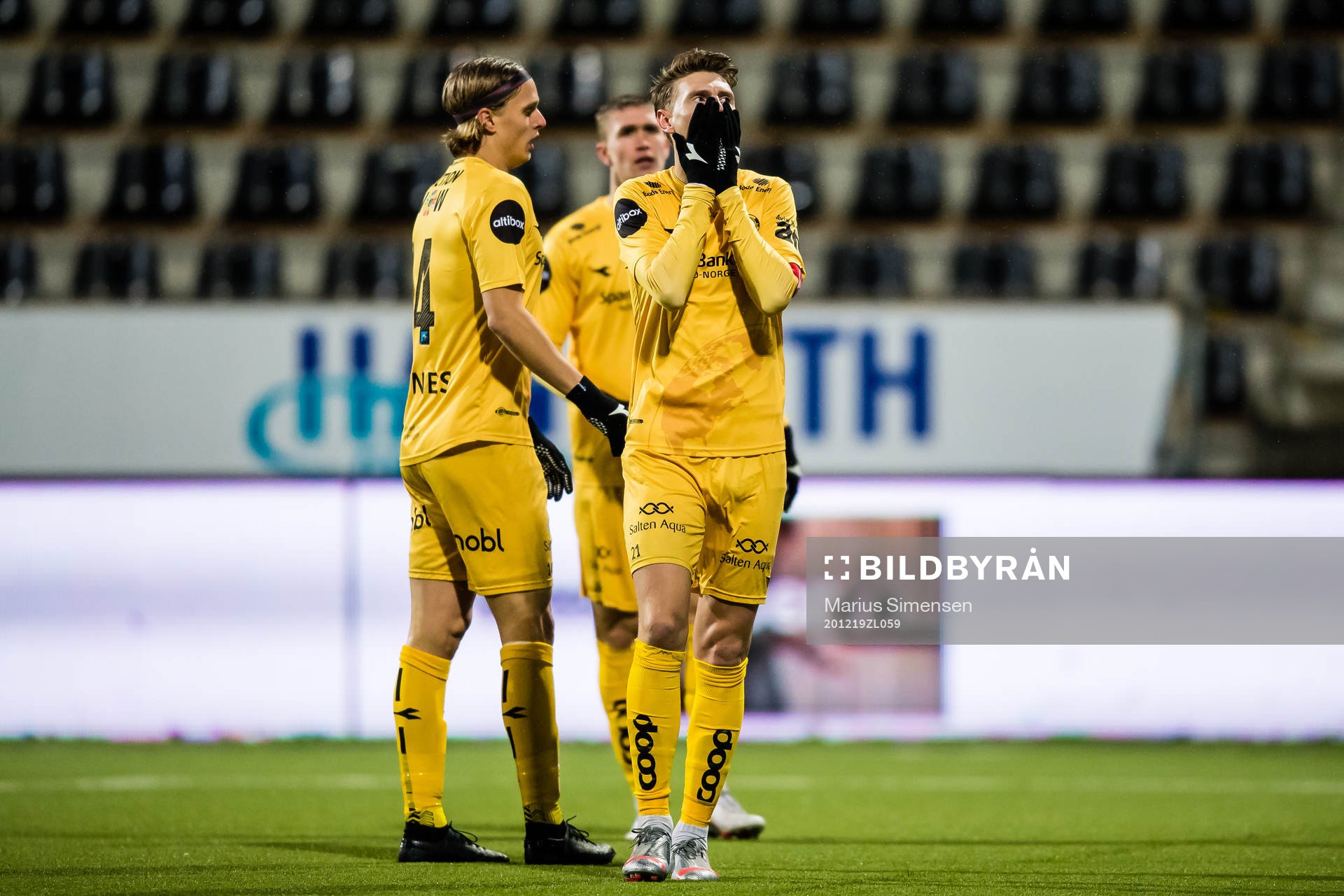 Kasper Aalund Junker of Bodø/Glimt reacts