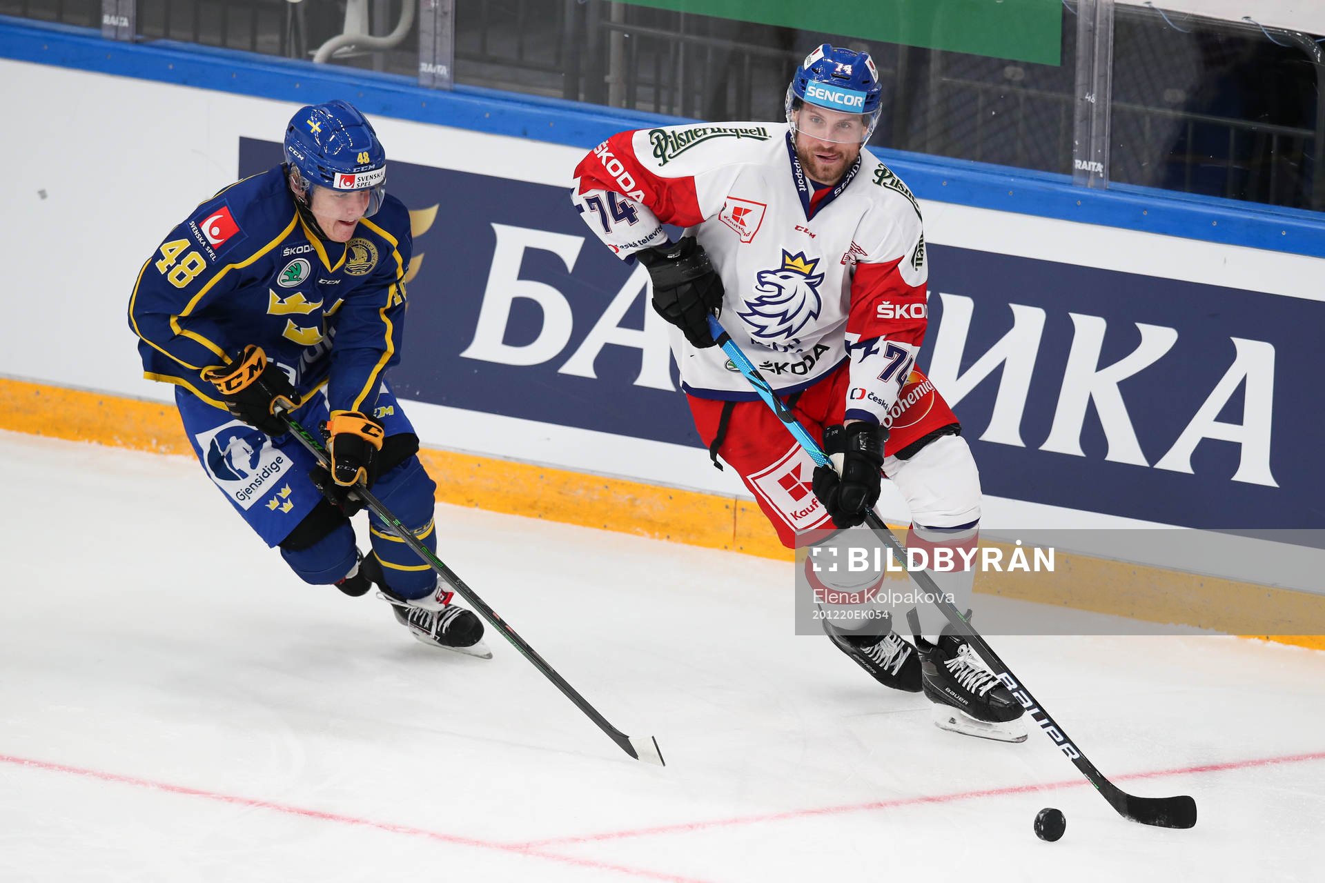 Jonathan Berggren of Sweden and Ondrej Vitasek of Czech
