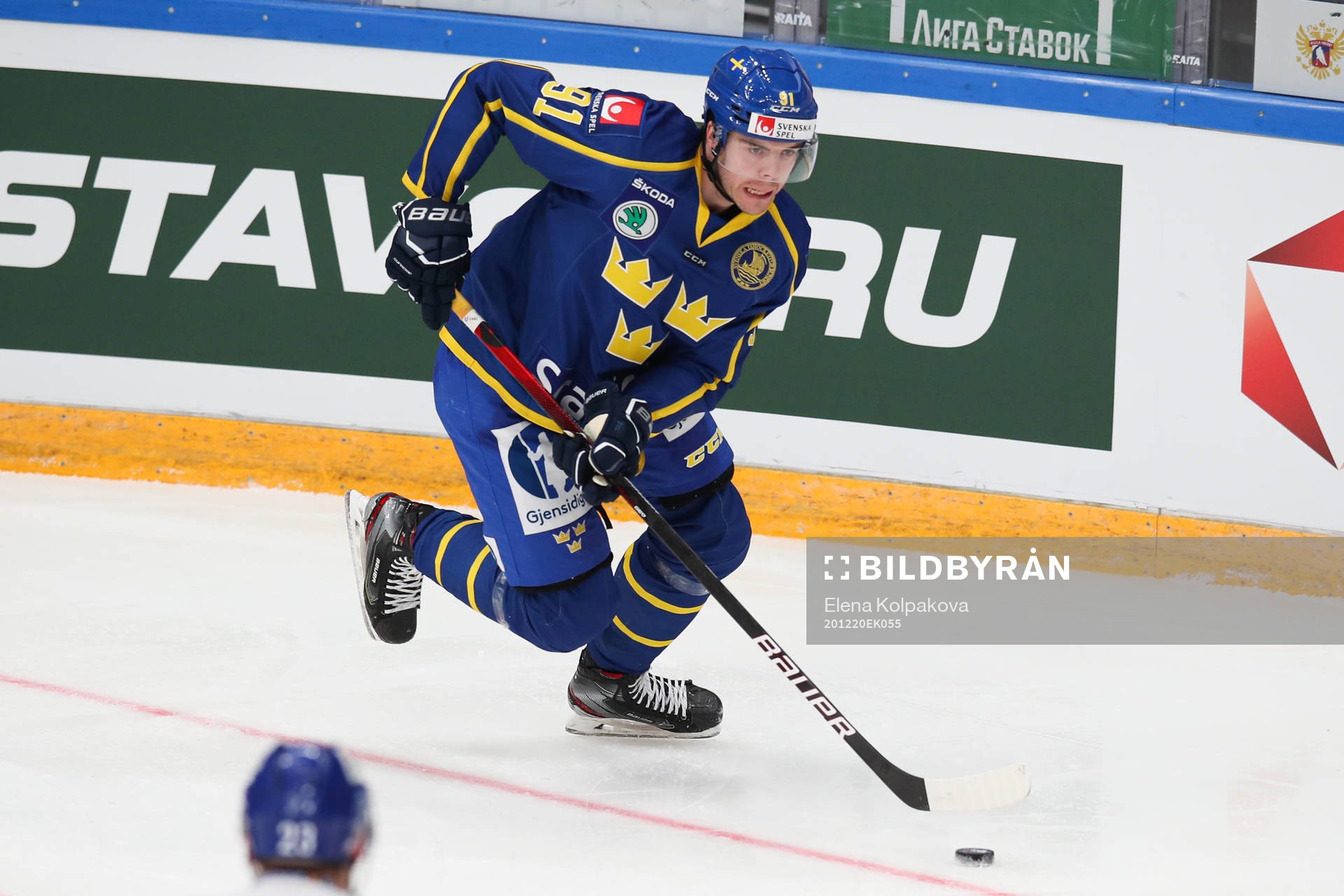Magnus Pääjärvi of Sweden during the Channel One Cup