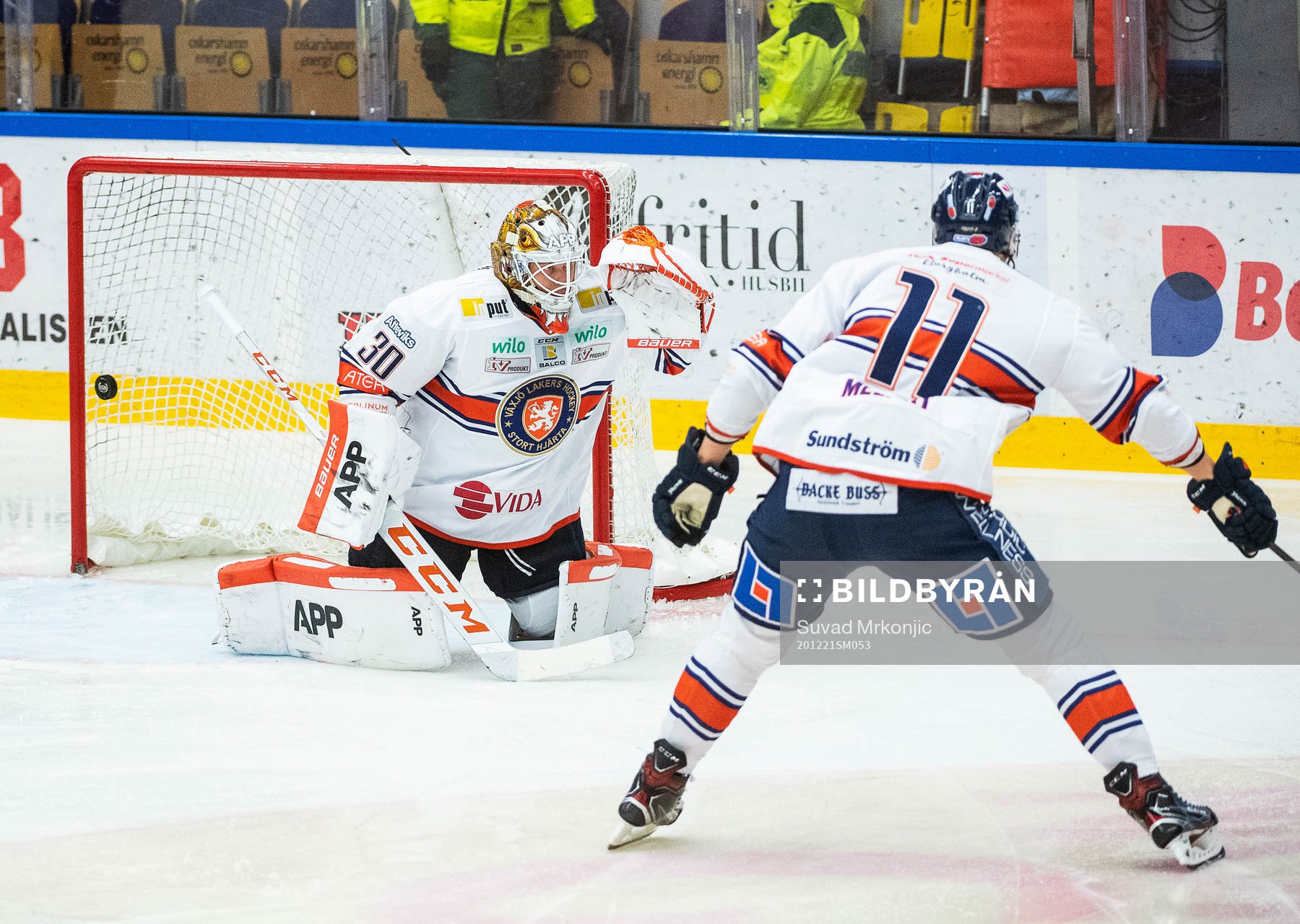 Oskarshamns Markus Modigs (ej i bild) gör 1-0 bakom