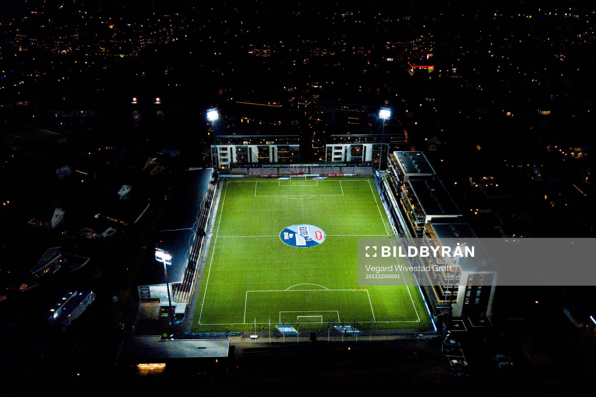 General view of Consto Arena ahead of the Eliteserien football match between Mjøndalen and Aalesund on December 22, 2020 in Mjøndalen.