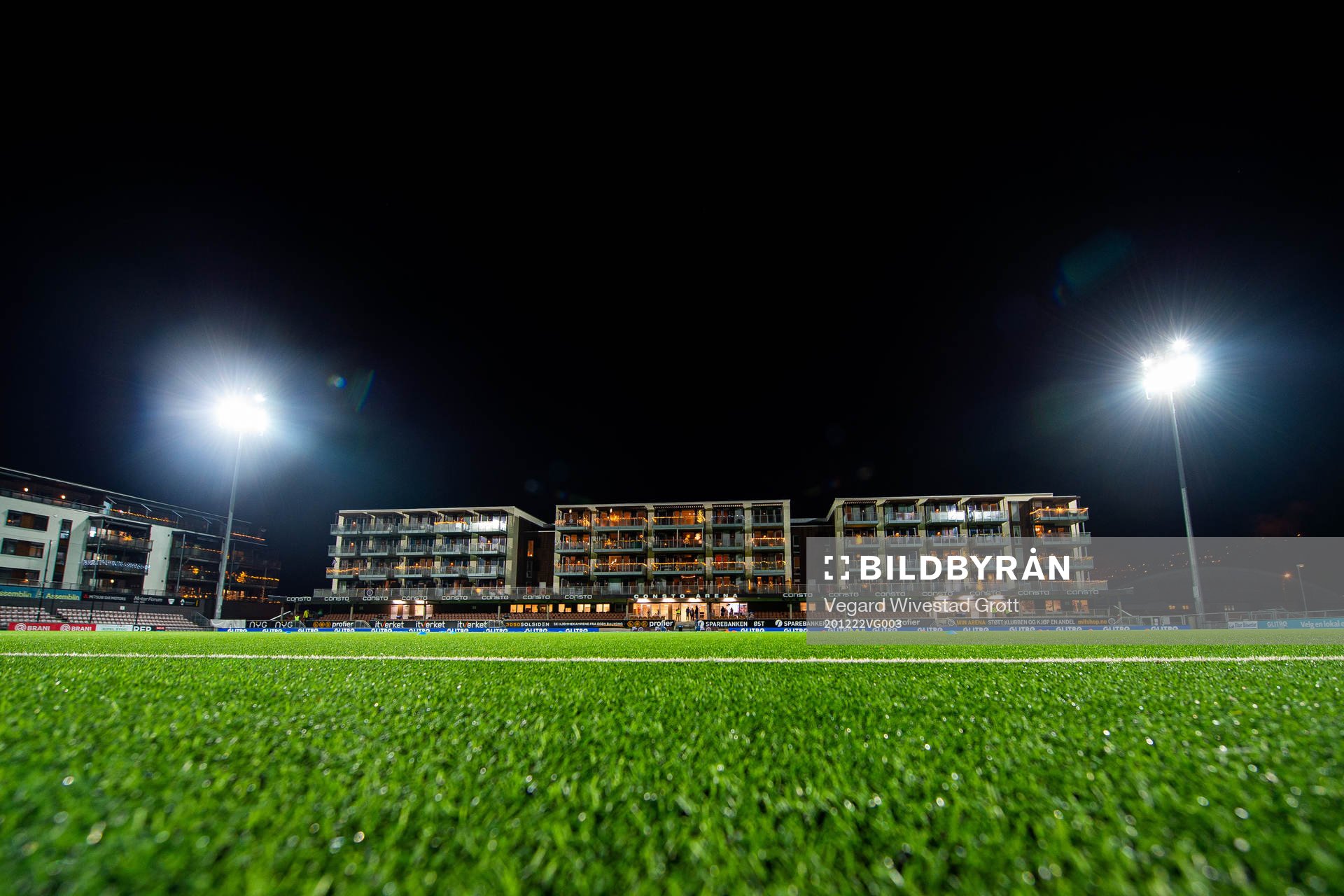 General view of Consto Arena ahead of the Eliteserien football match between Mjøndalen and Aalesund on December 22, 2020 in Mjøndalen.