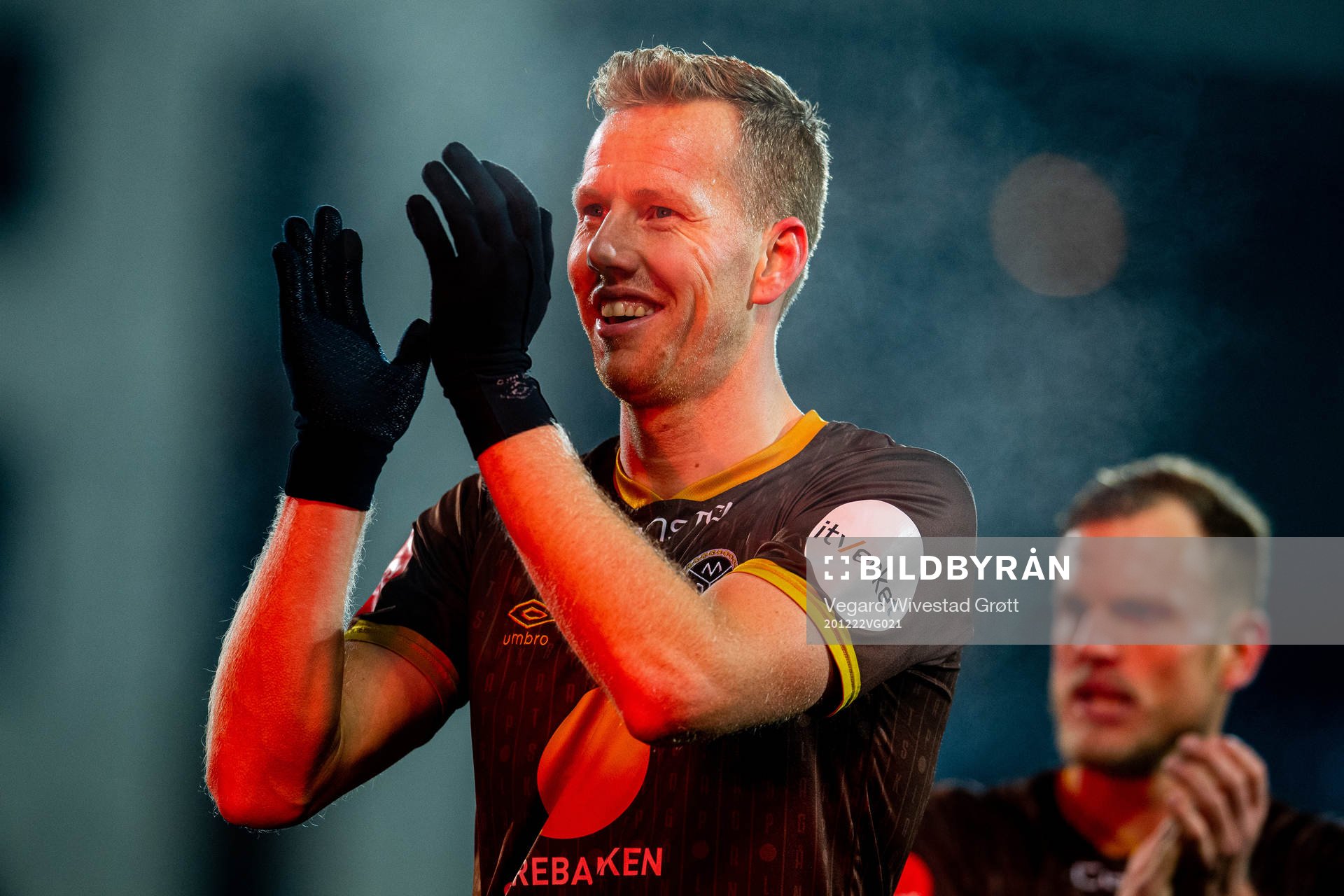 Joackim Solberg of Mjøndalen celebrates