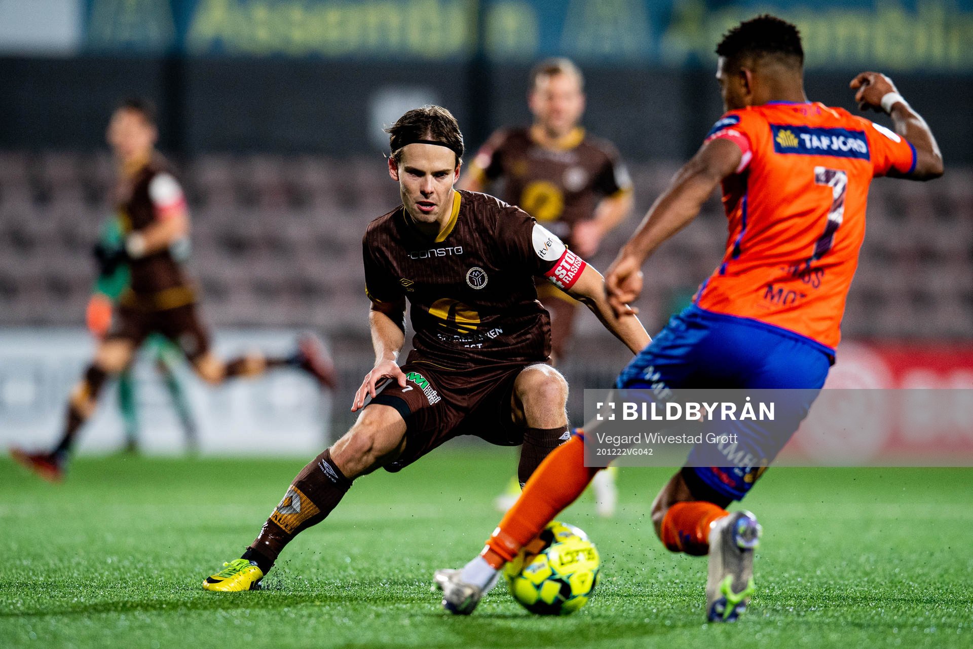 Lars Olden Larsen of Mjøndalen during the Eliteserien football match between Mjøndalen and Aalesund on December 22, 2020 in Mjøndalen.