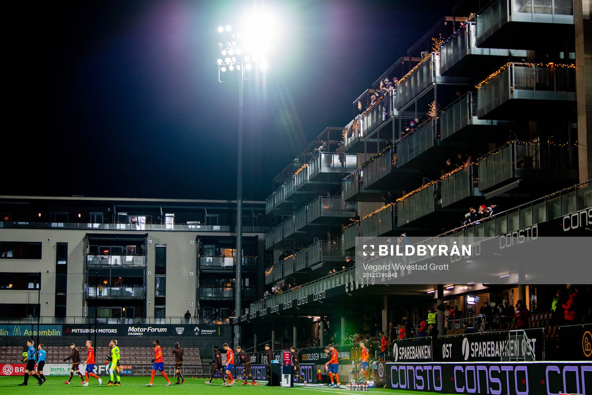 General view of Consto Arena during the Eliteserien football match between Mjøndalen and Aalesund on December 22, 2020 in Mjøndalen.