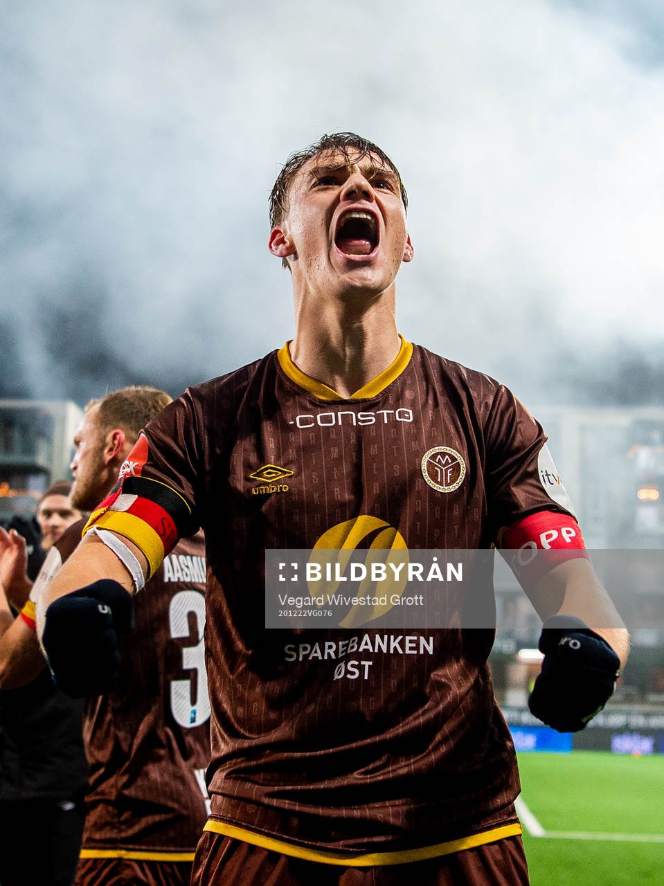 Markus Nakkim of Mjøndalen celebrates