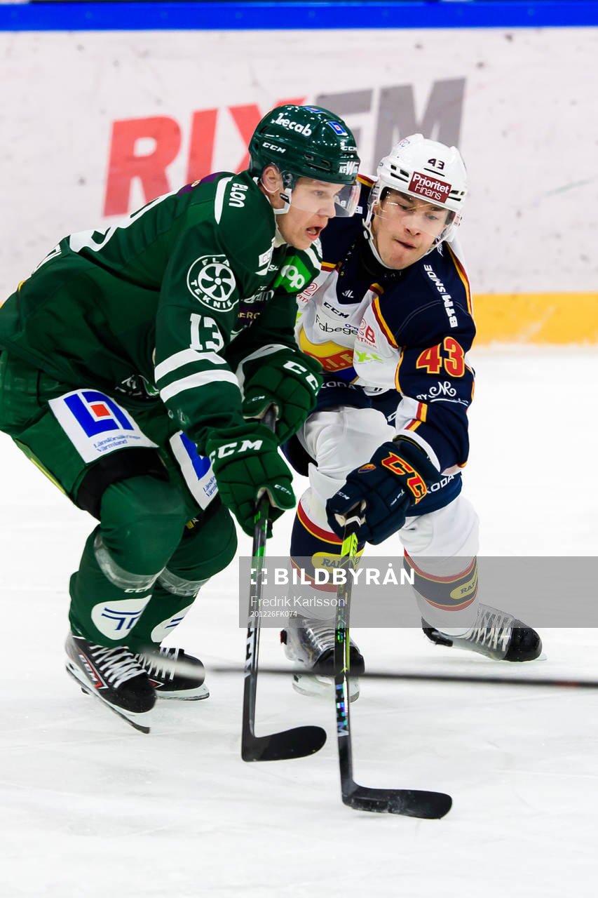 Färjestads Daniel Viksten och Djurgårdens Tom Nilsson
