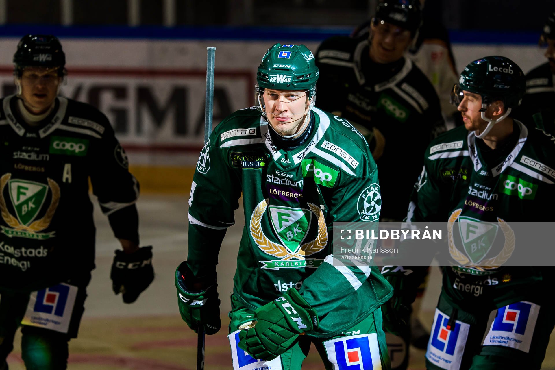 Färjestads Victor Ejdsell jublar