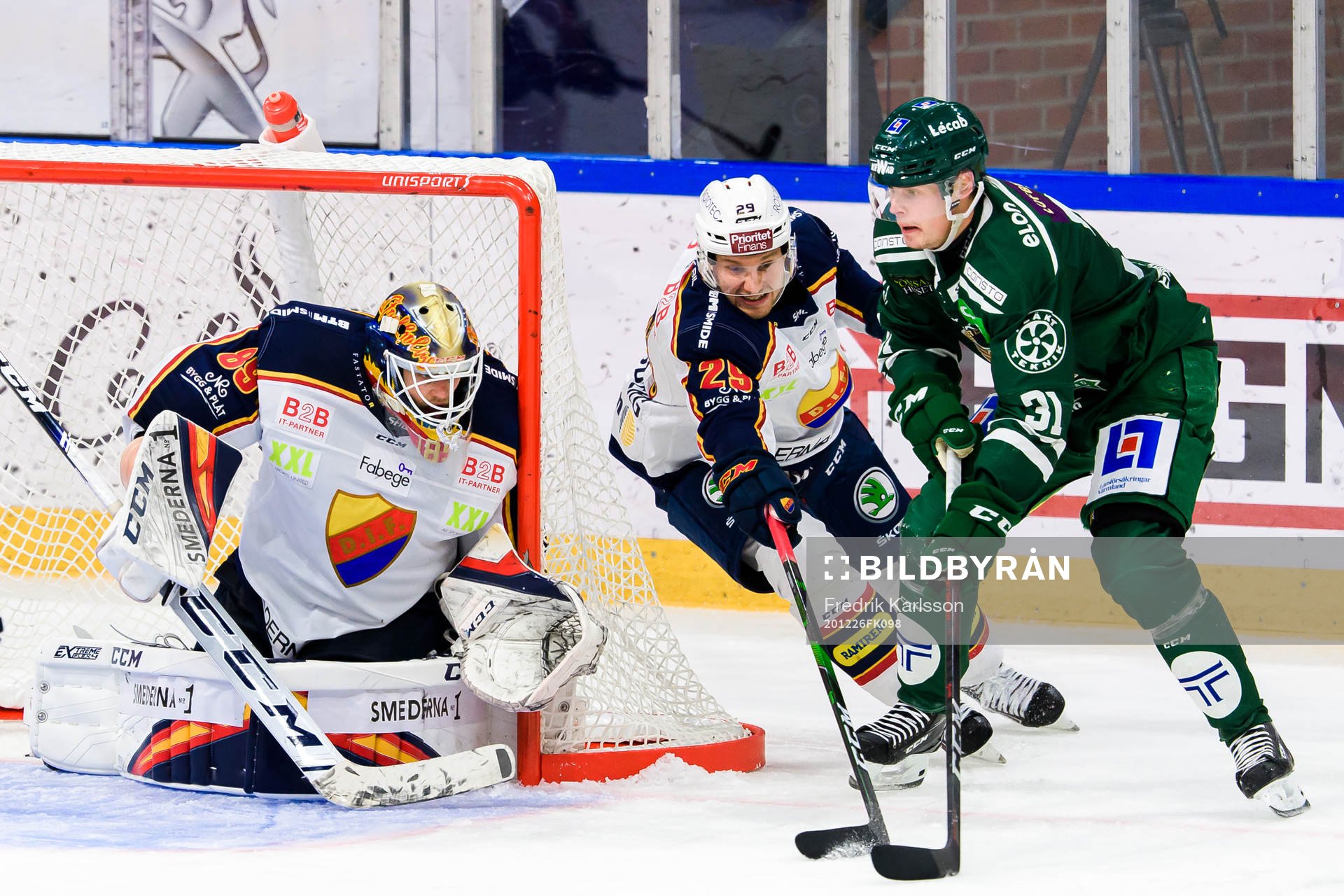 Djurgårdens målvakt Niklas Svedberg, Sebastian Strandberg