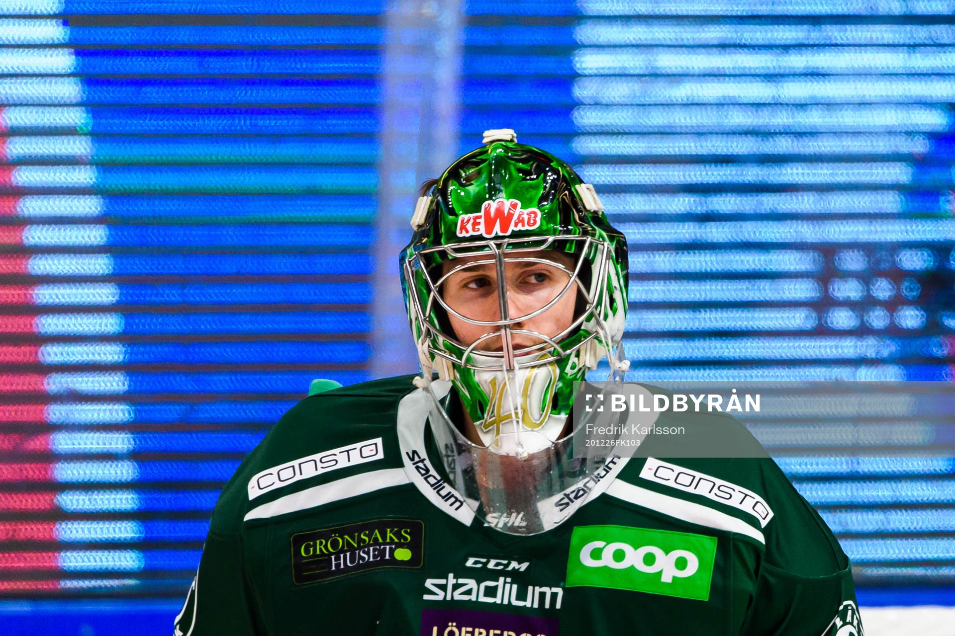 Färjestads målvakt Henrik Haukeland