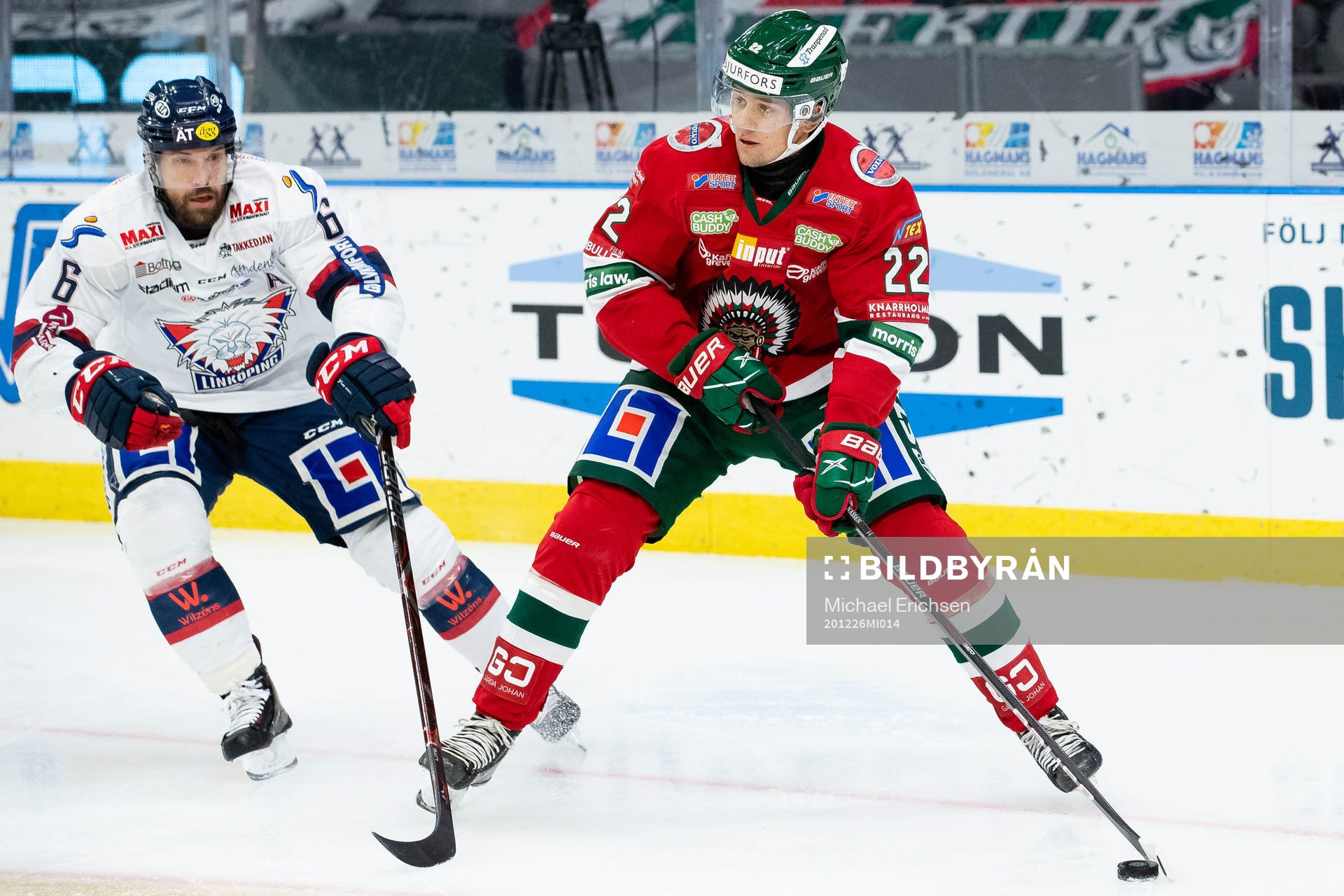 Linköpings Jonas Holös och Frölundas Linus Nässén