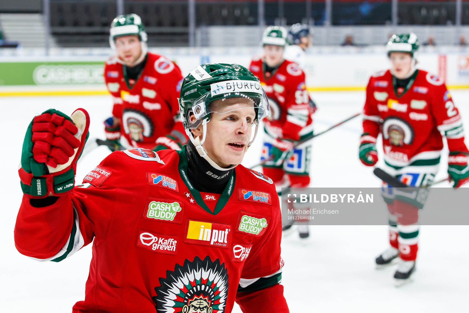 Frölundas Max Friberg jublar